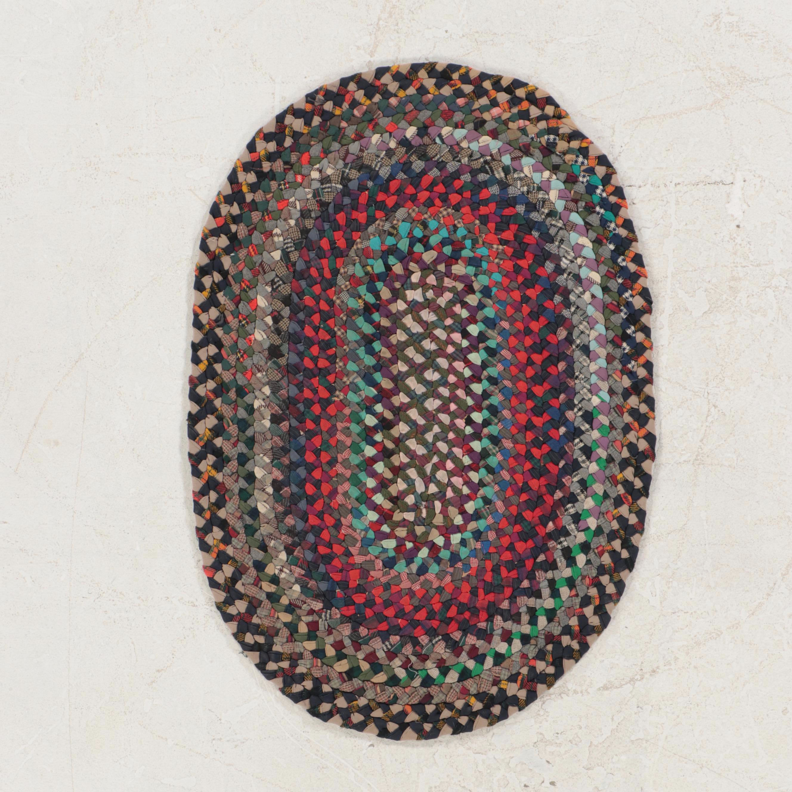 Two Handmade Braided Accent Rugs