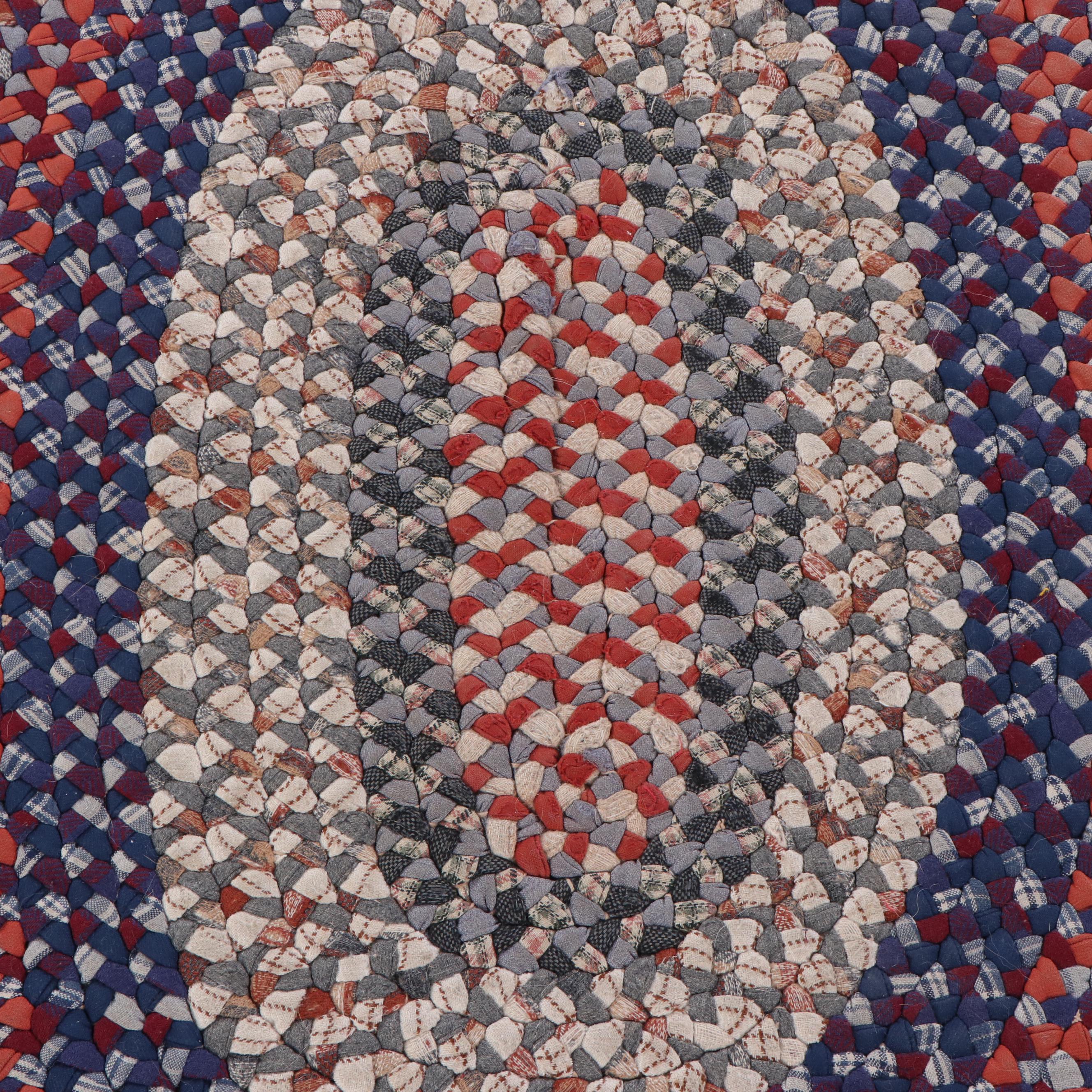 Two Handmade Braided Accent Rugs