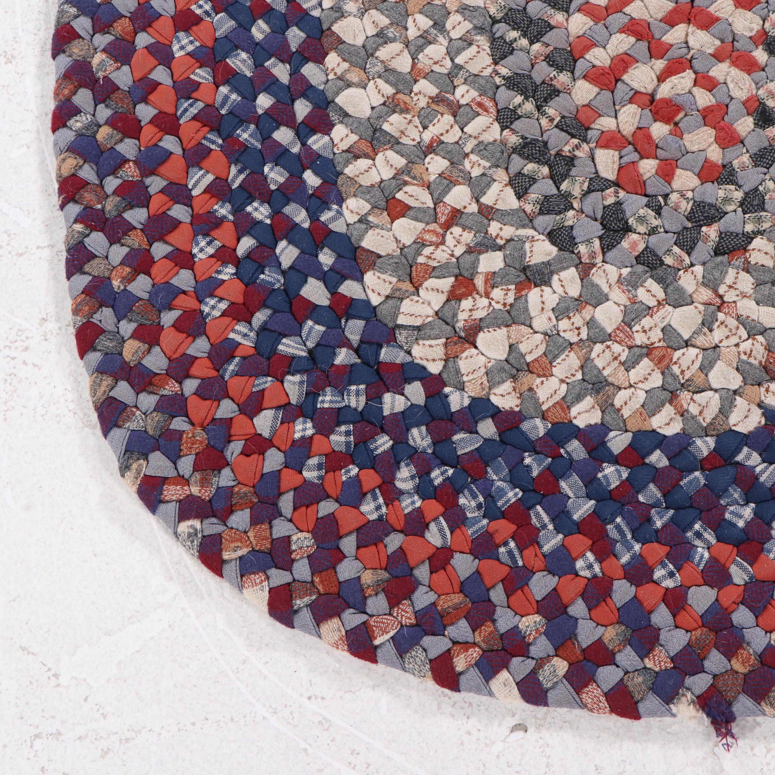 Two Handmade Braided Accent Rugs