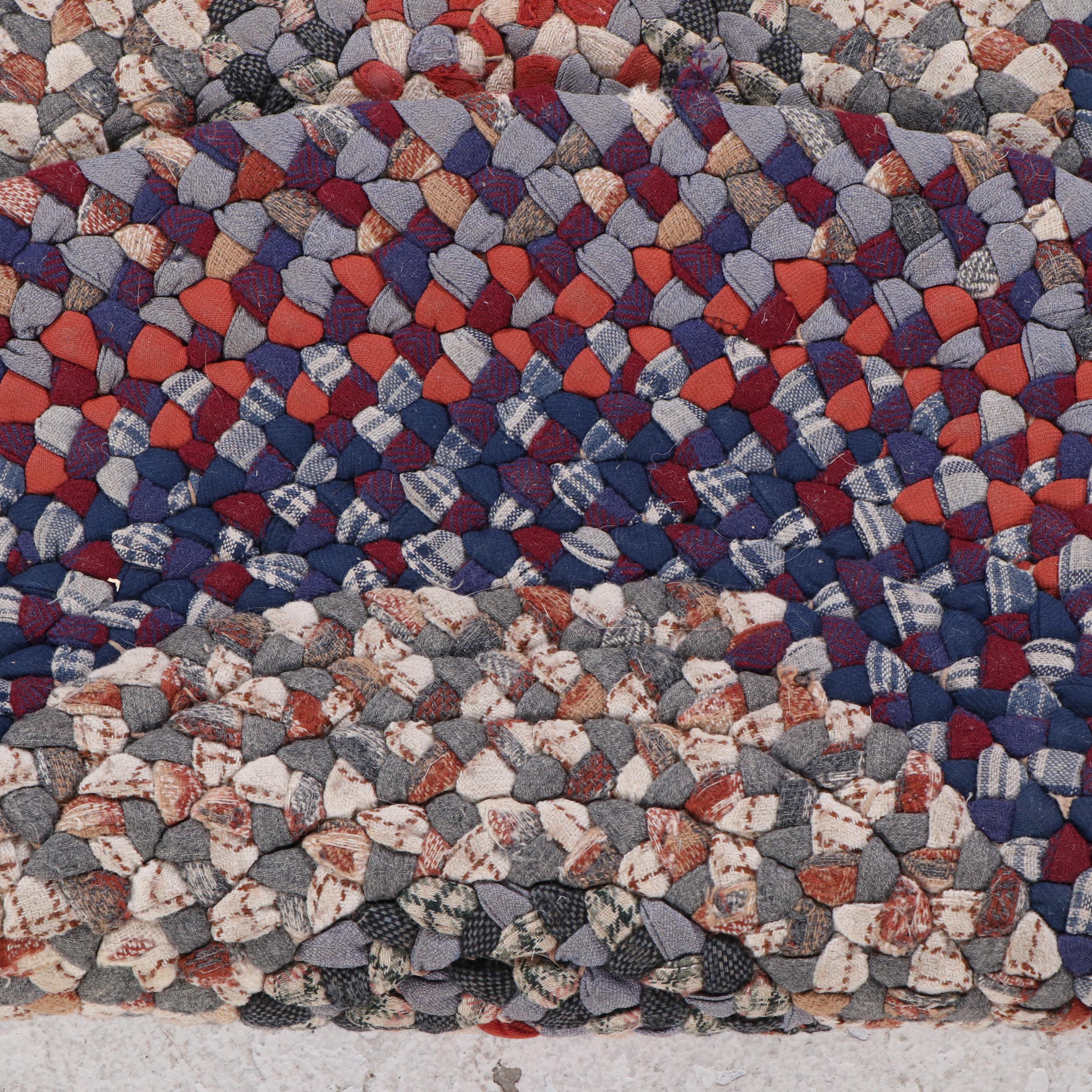 Two Handmade Braided Accent Rugs