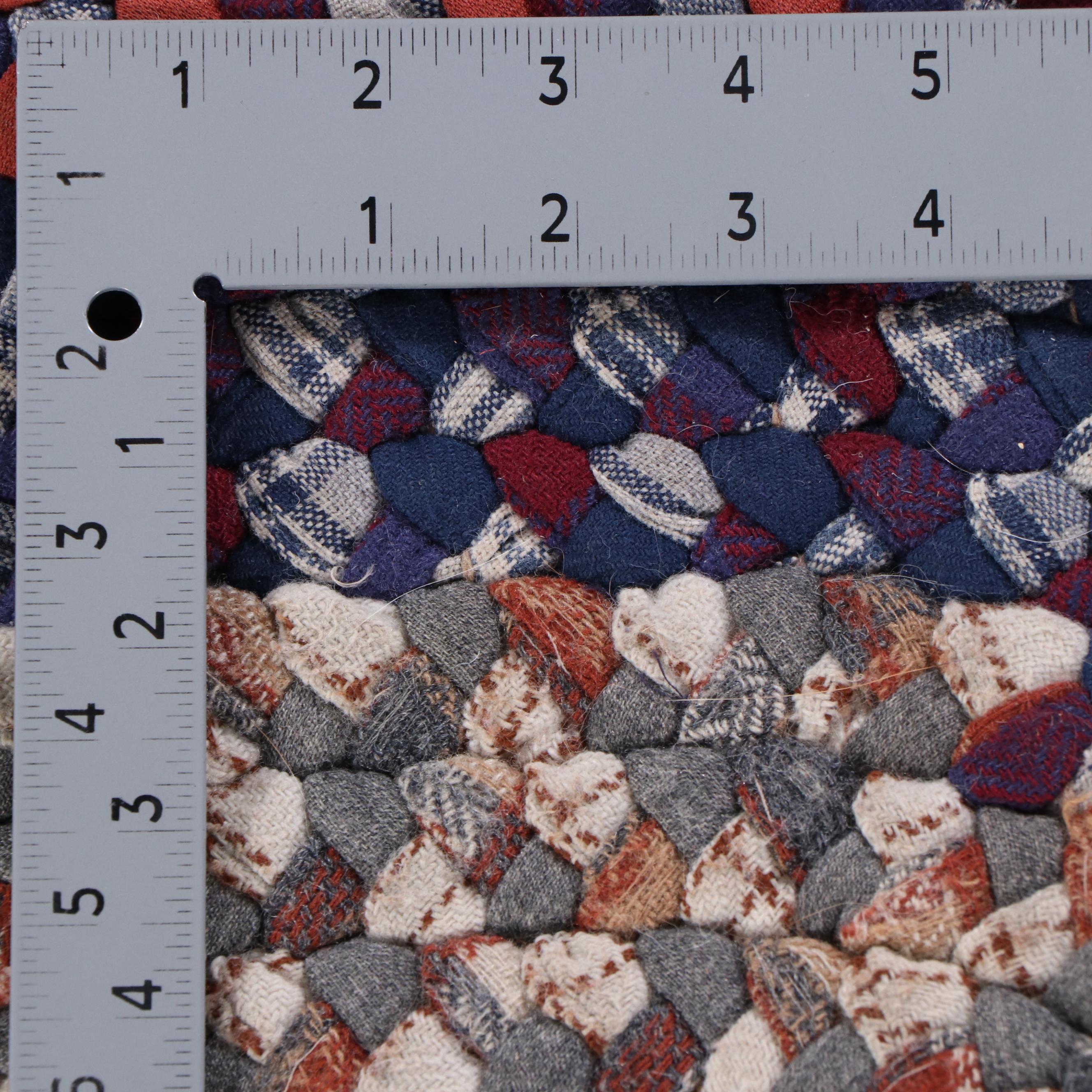 Two Handmade Braided Accent Rugs