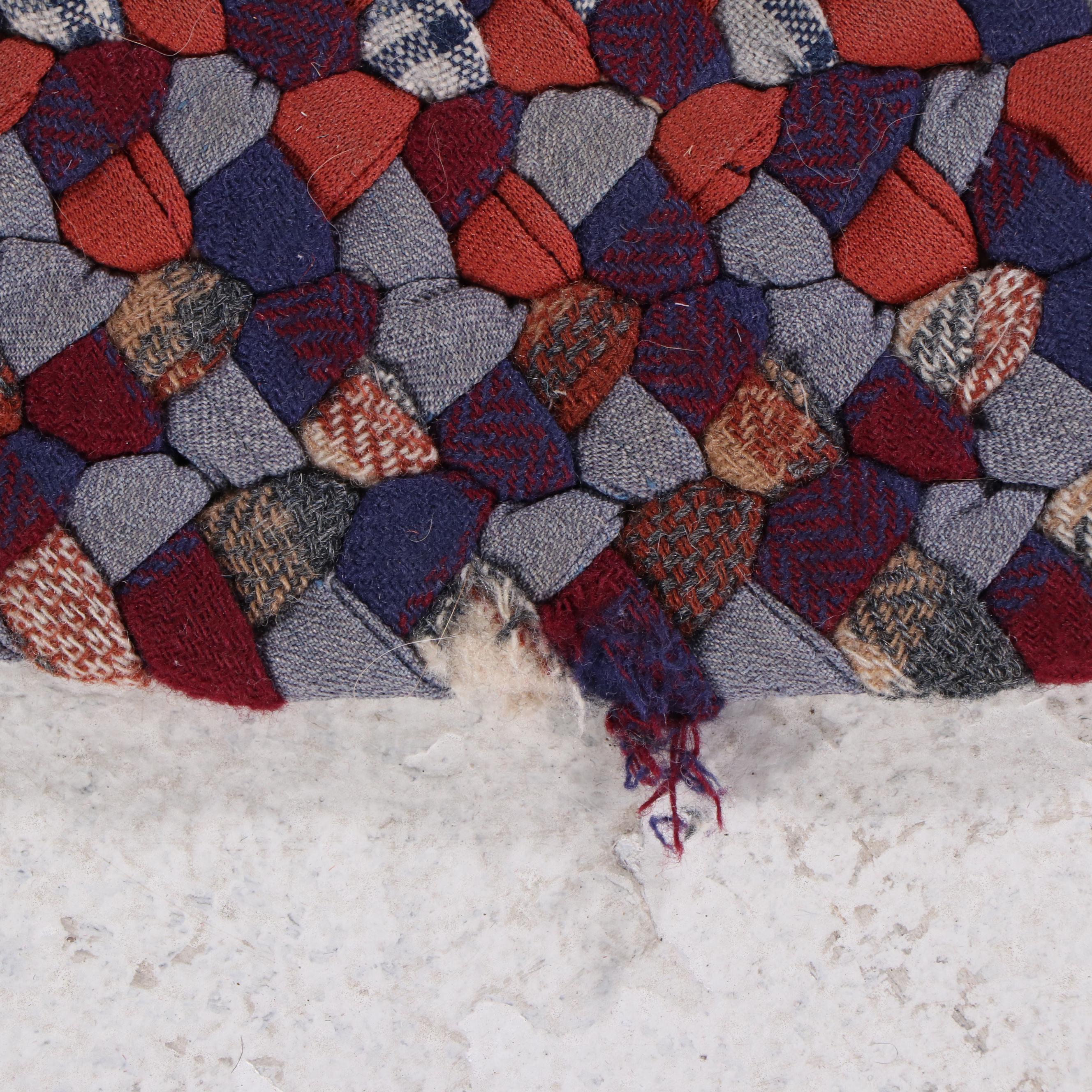 Two Handmade Braided Accent Rugs