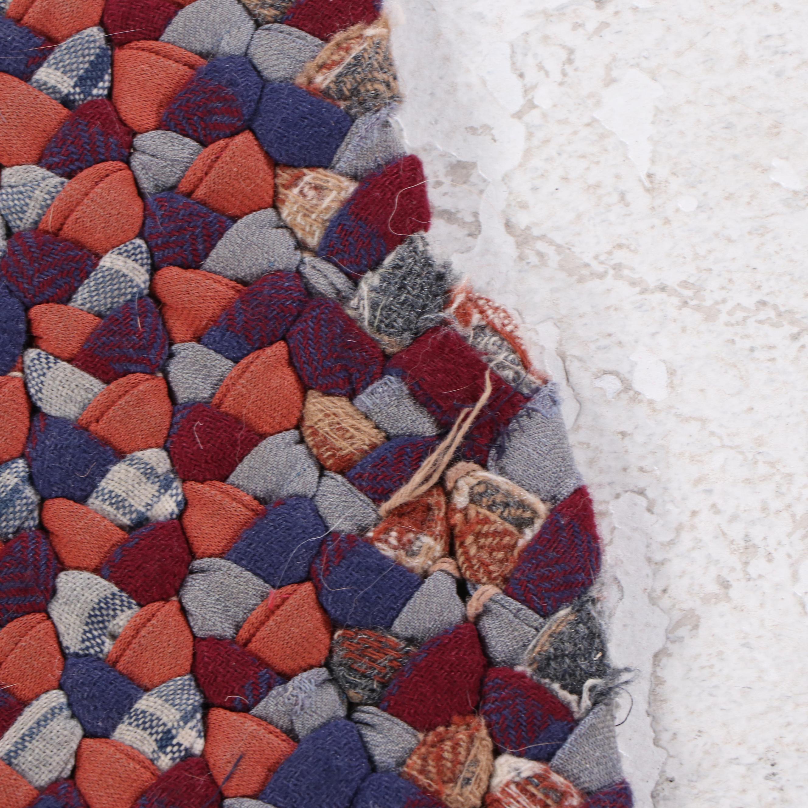 Two Handmade Braided Accent Rugs