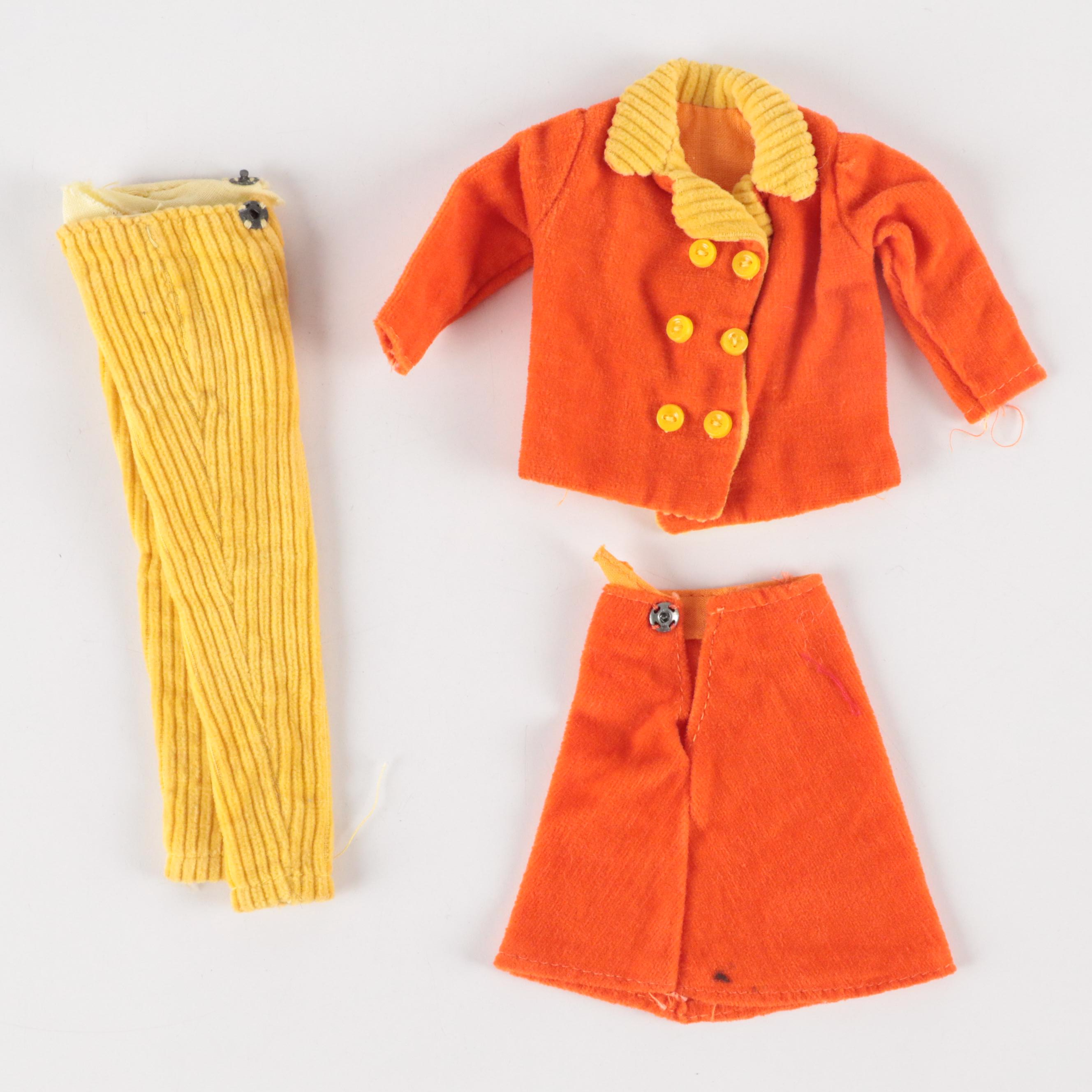 Barbie "Fashion Sunflower" and Other Barbie, Ken, Francie and Skipper Clothes