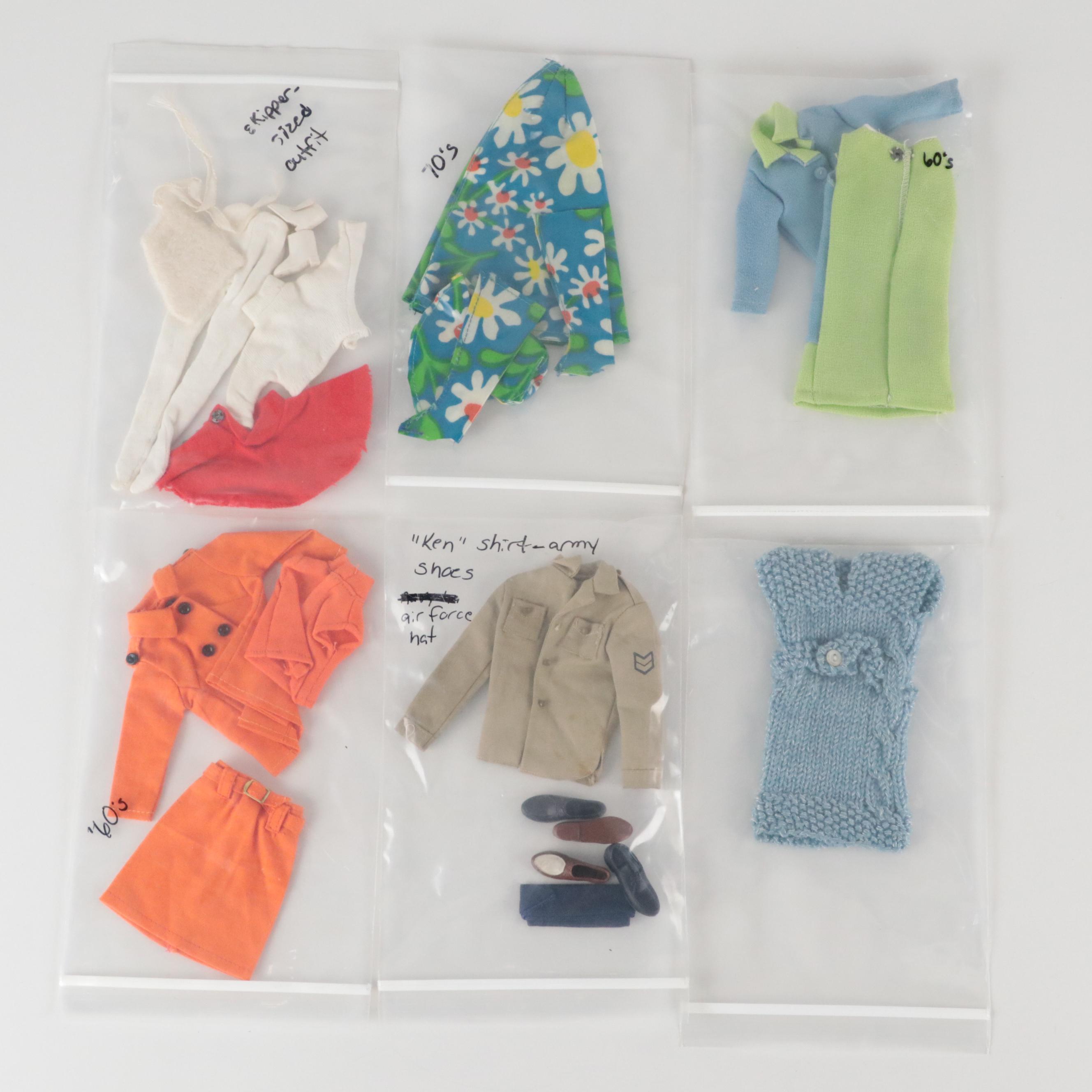 Barbie "Fashion Sunflower" and Other Barbie, Ken, Francie and Skipper Clothes