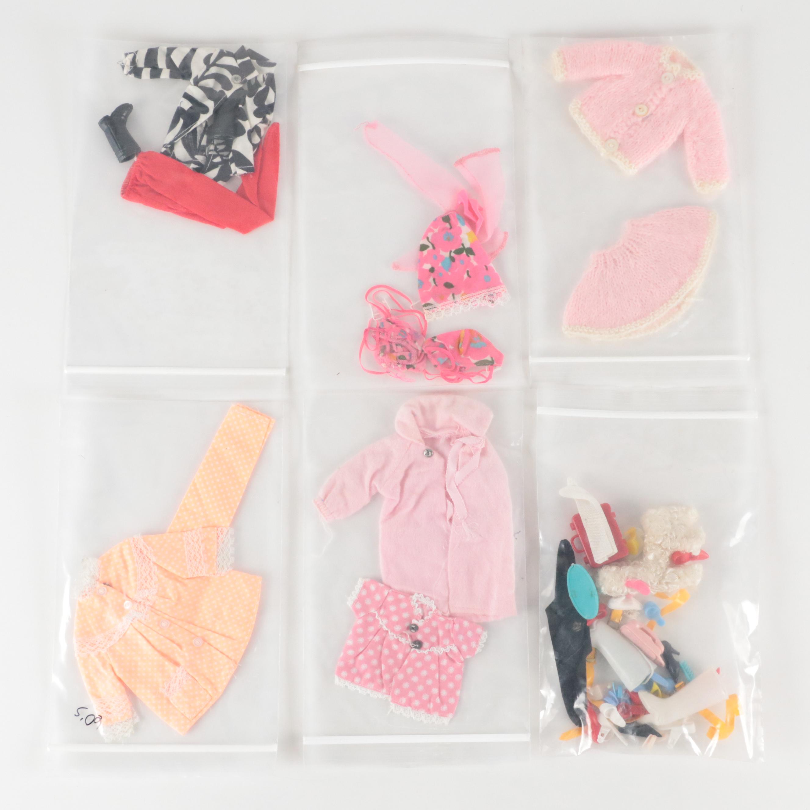 Barbie "Fashion Sunflower" and Other Barbie, Ken, Francie and Skipper Clothes