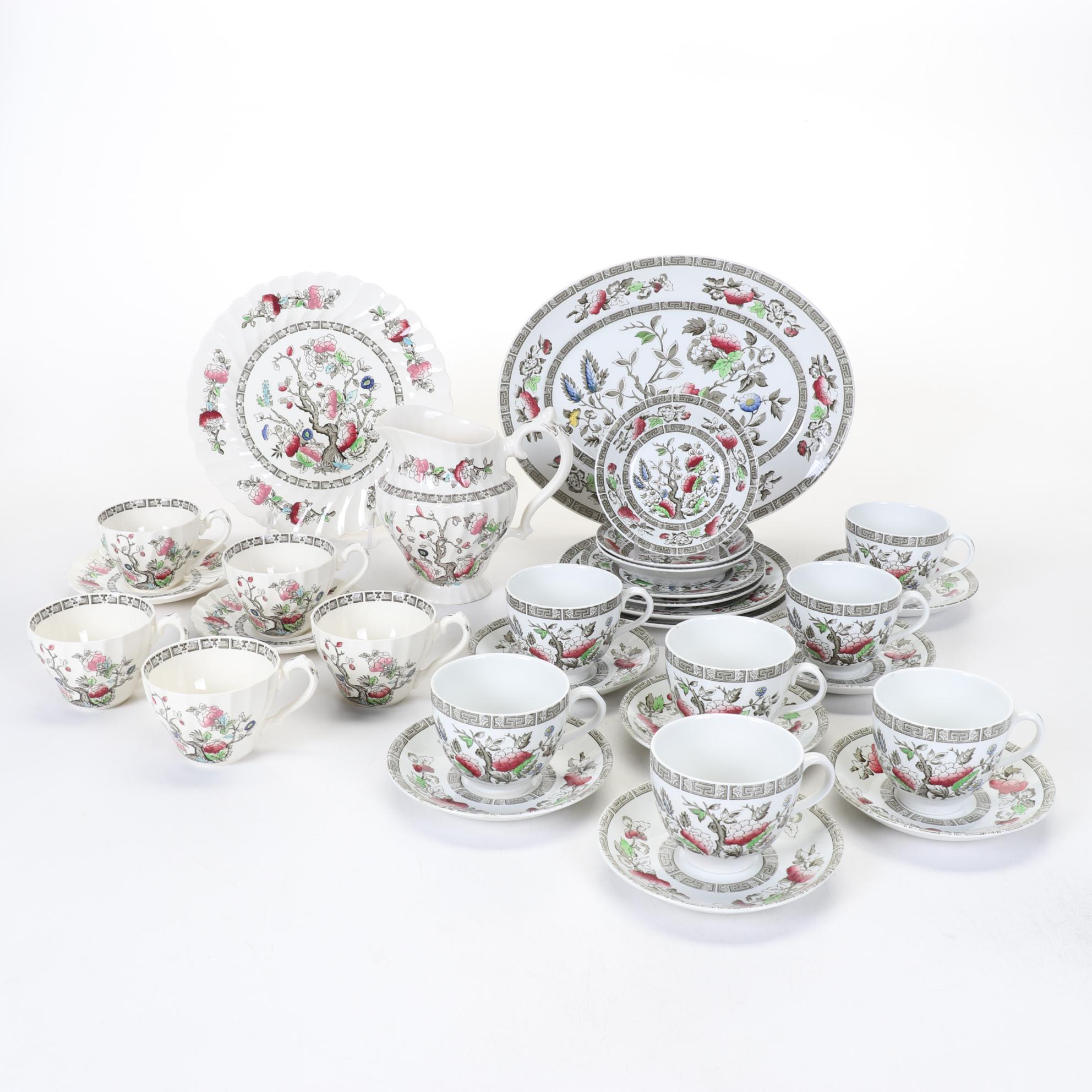 Staffordshire "Indian Tree" By Myott and Ridgeway Pottery Companies, 1960-1980