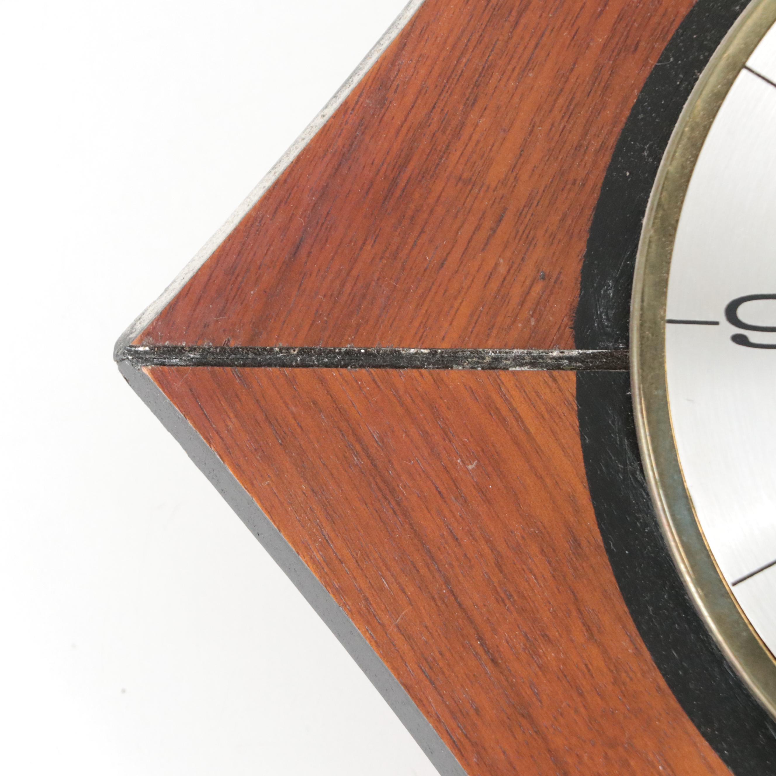 Mid Century Modern Starburst Wall Clock