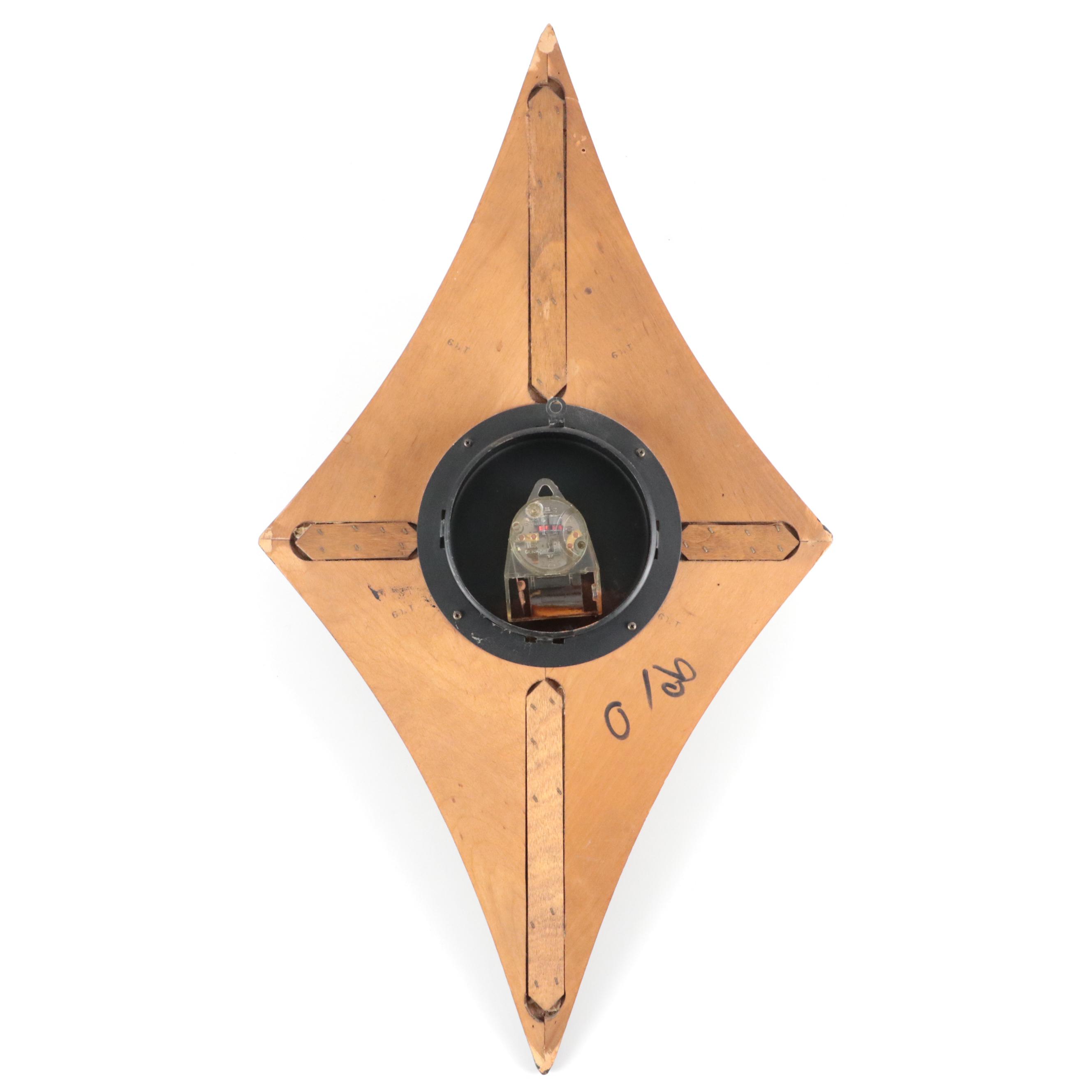 Mid Century Modern Starburst Wall Clock