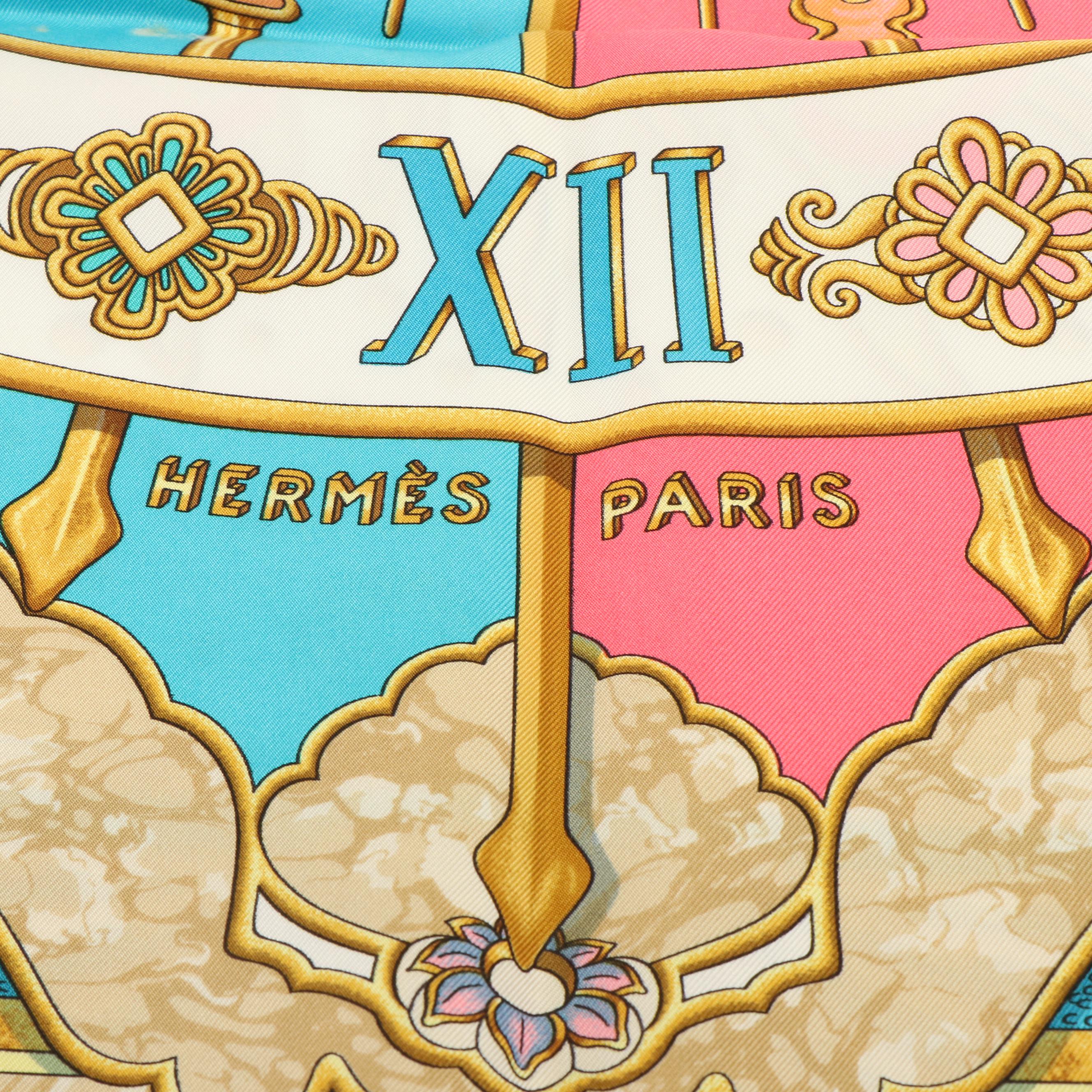 Hermès "Carpe Diem" Silk Twill Scarf