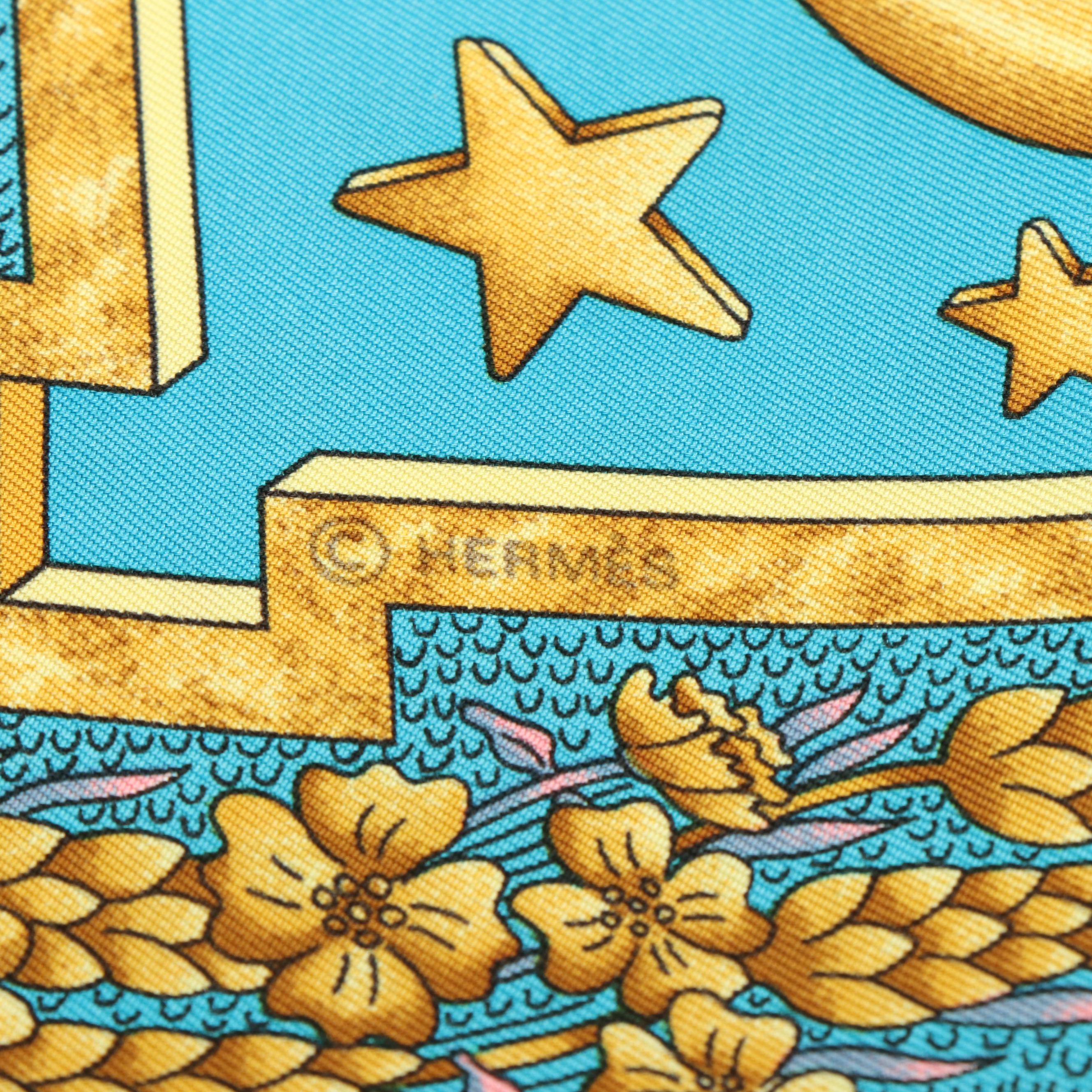 Hermès "Carpe Diem" Silk Twill Scarf