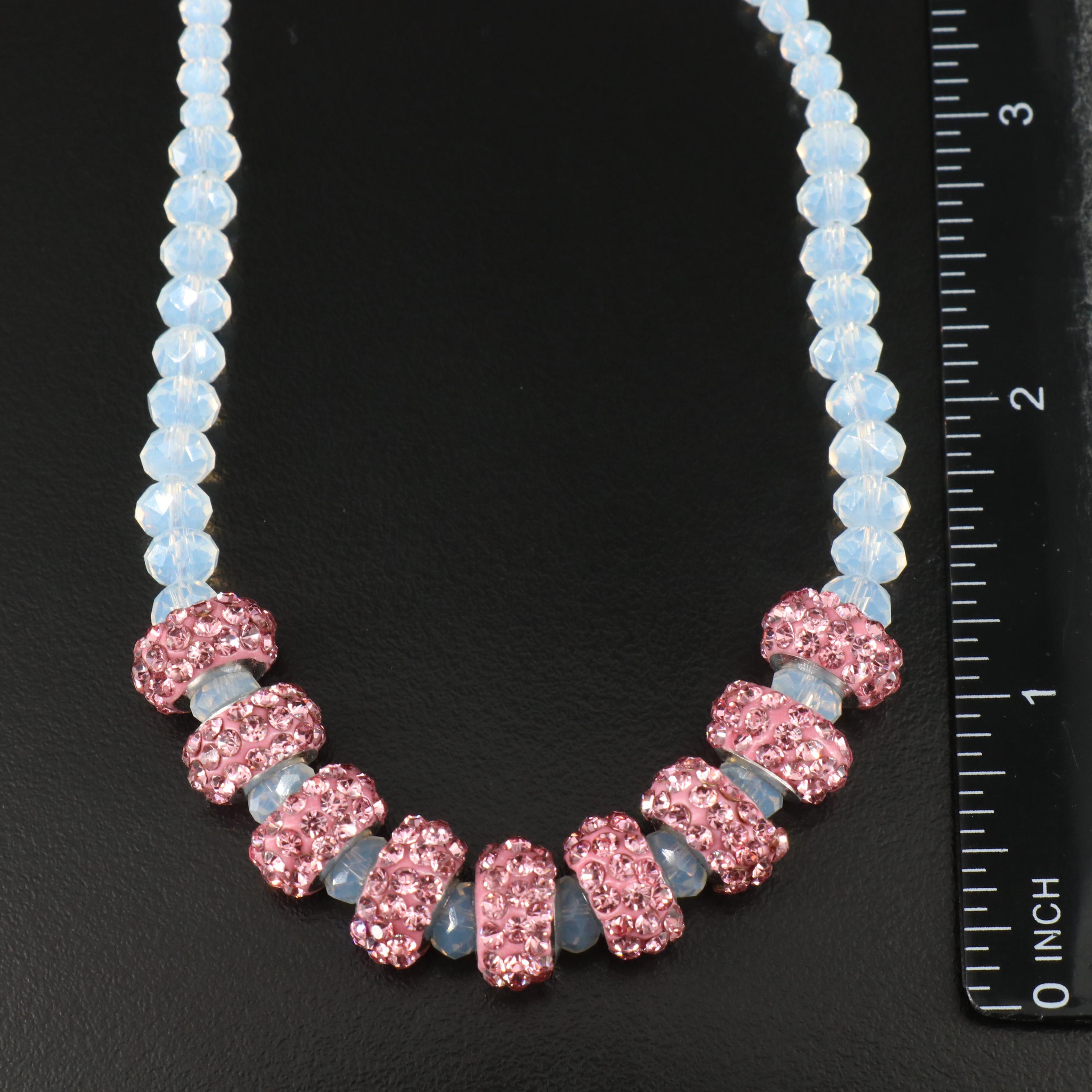 Jewelry Collection Including Pearl and Rhinestones