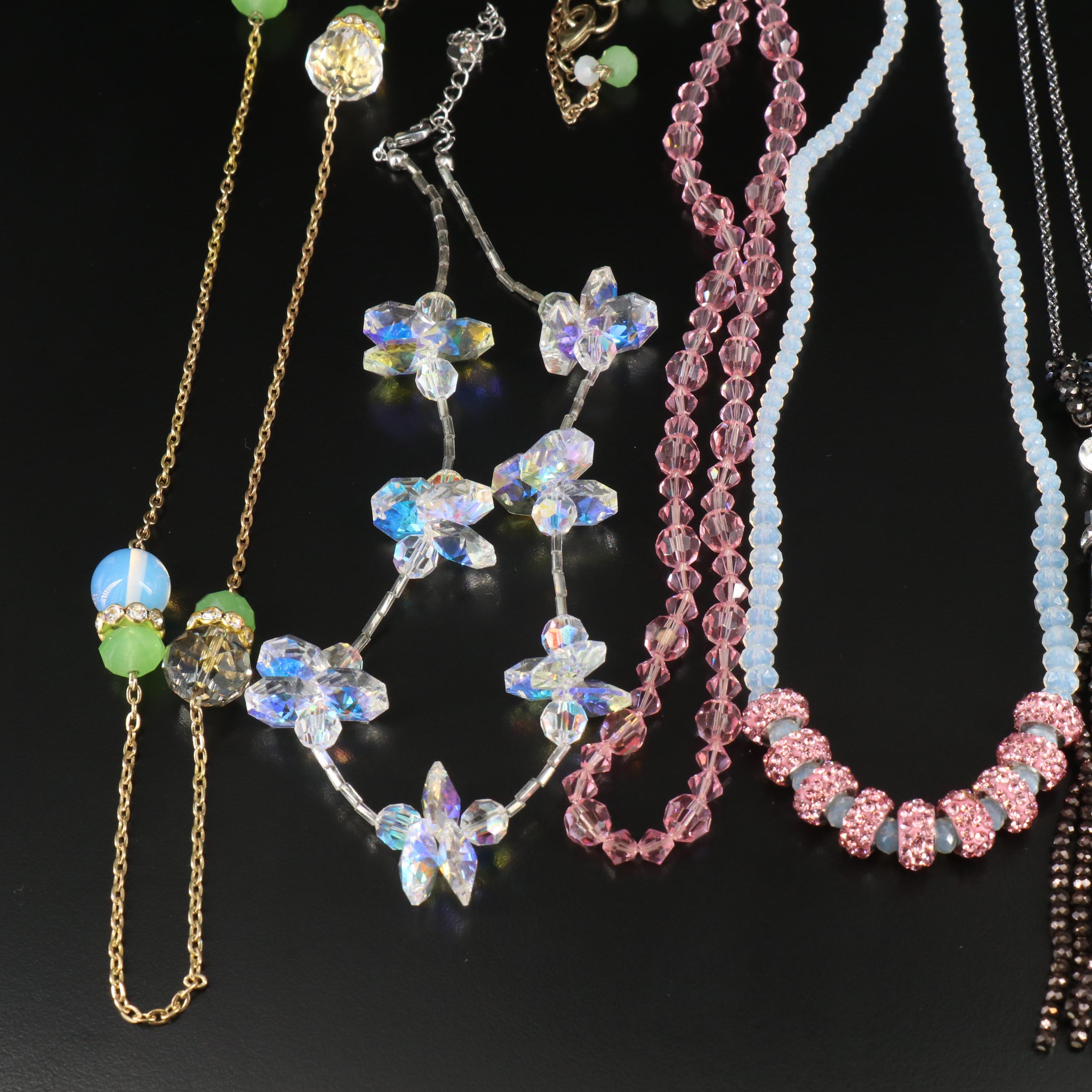 Jewelry Collection Including Pearl and Rhinestones