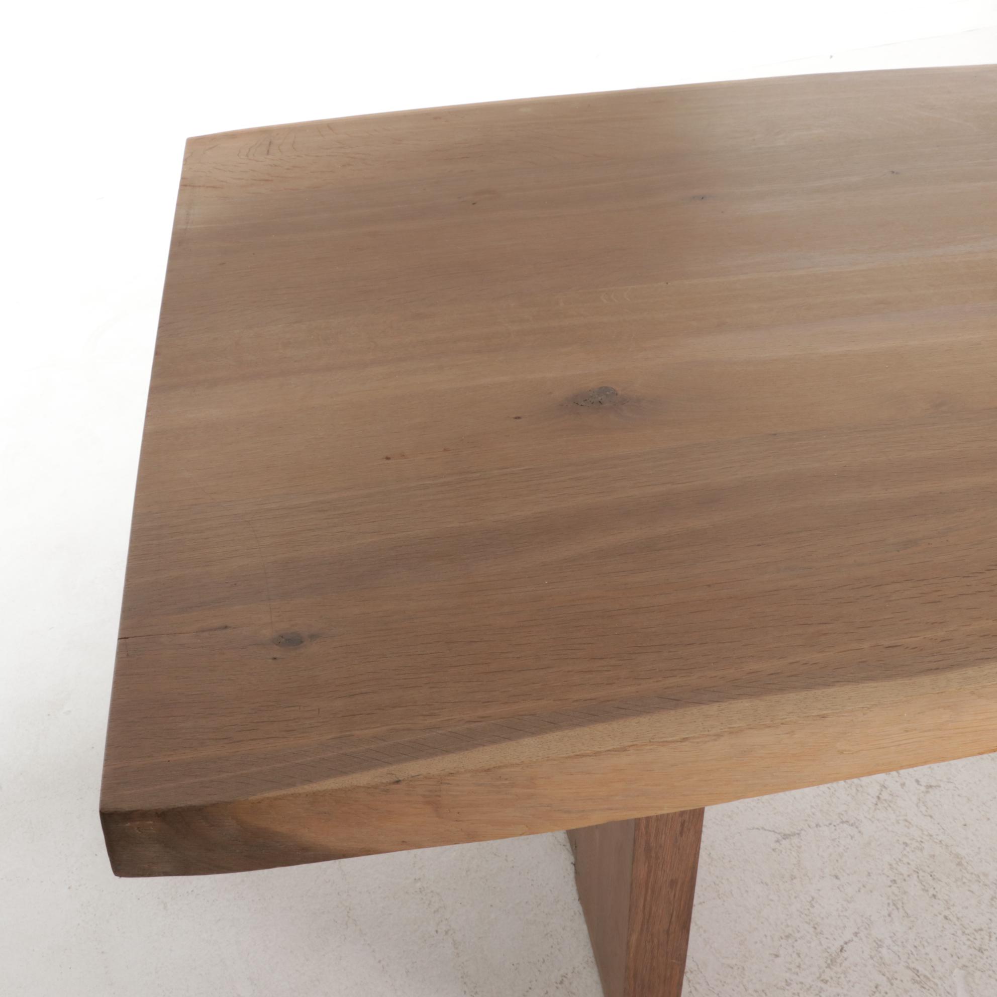 Contemporary Walnut Dining Table with Natural Edge, 21st Century