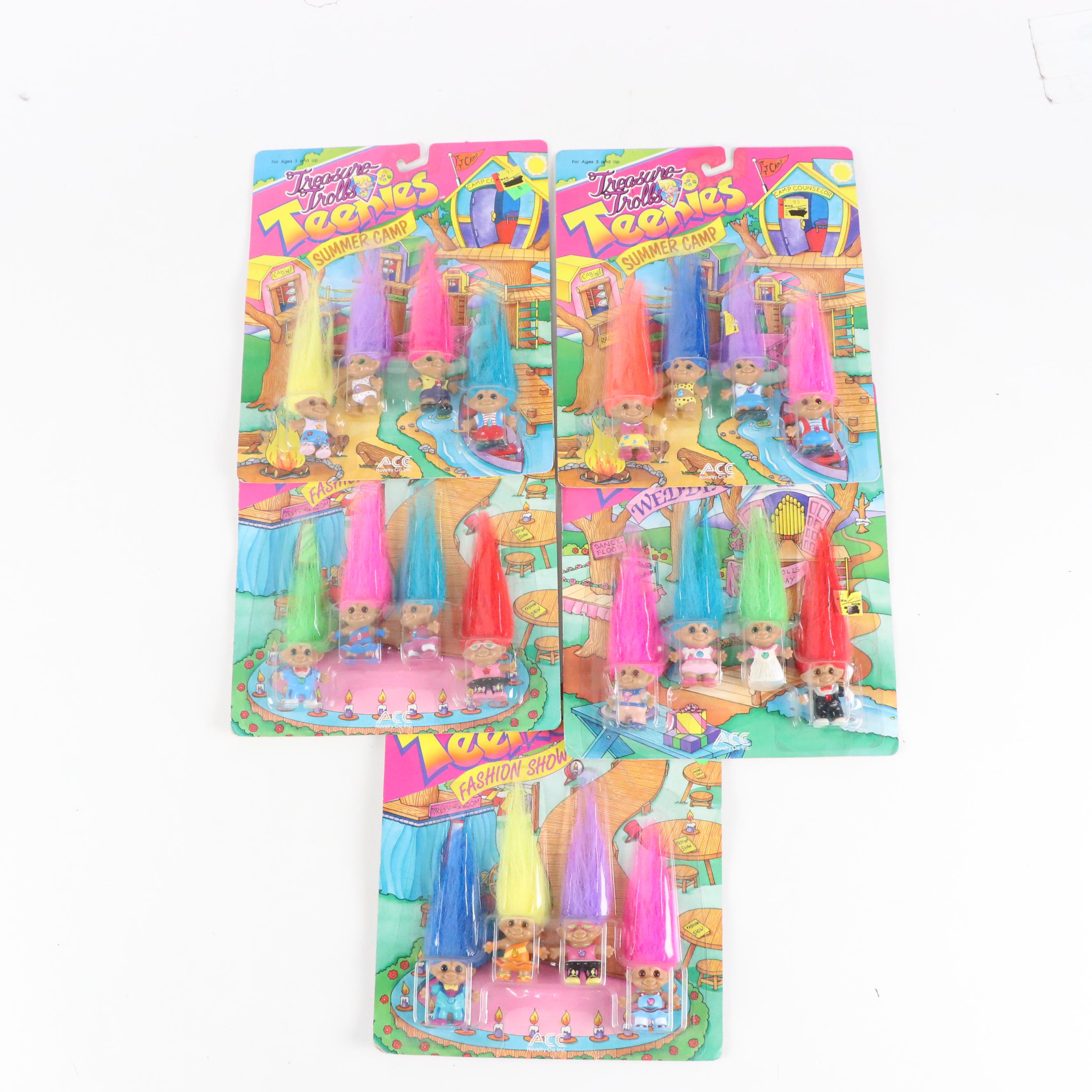 Ace Novelty Co. Treasure Trolls "Teenies" Troll Dolls