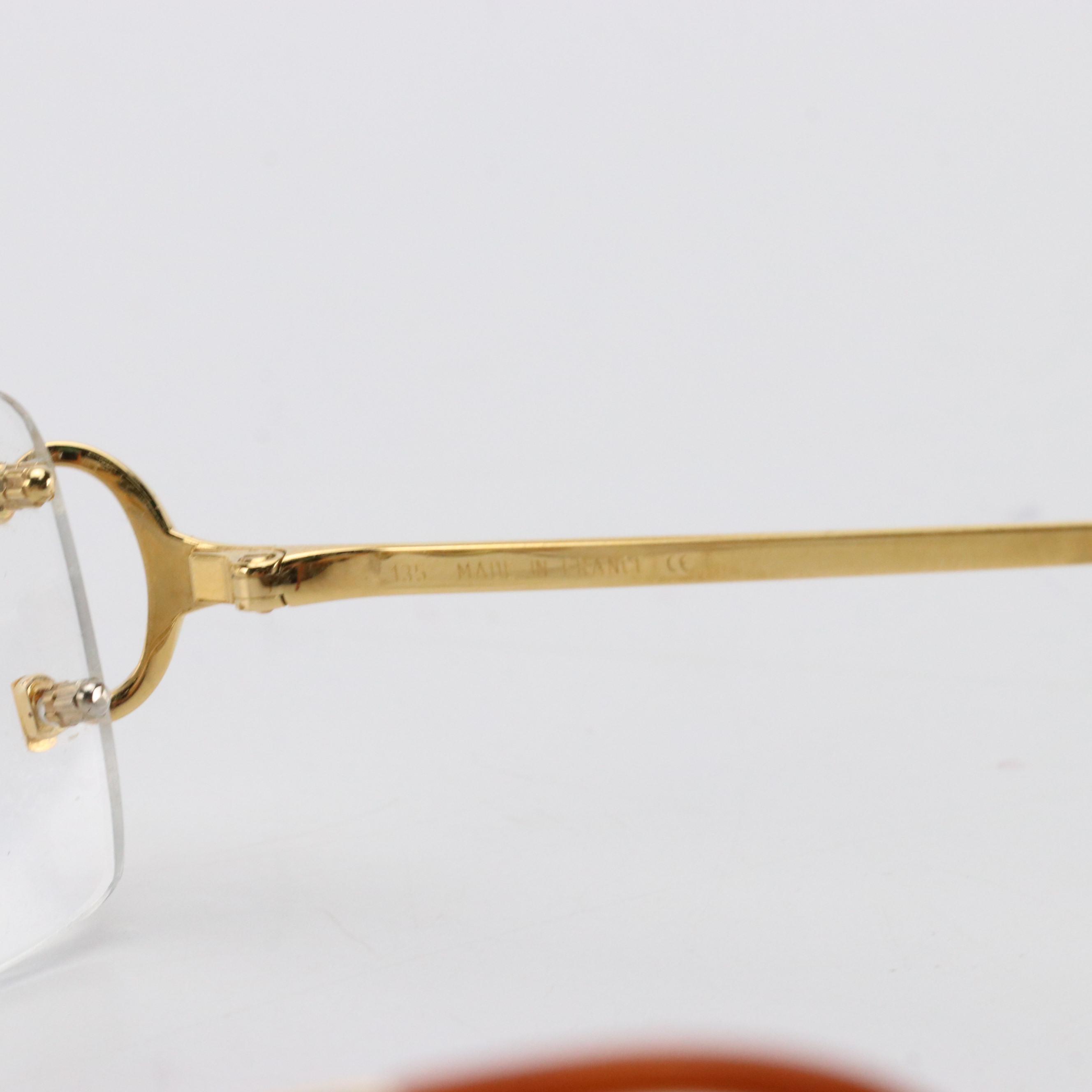 Cartier C Décor Rimless Prescription Eyeglasses with Case