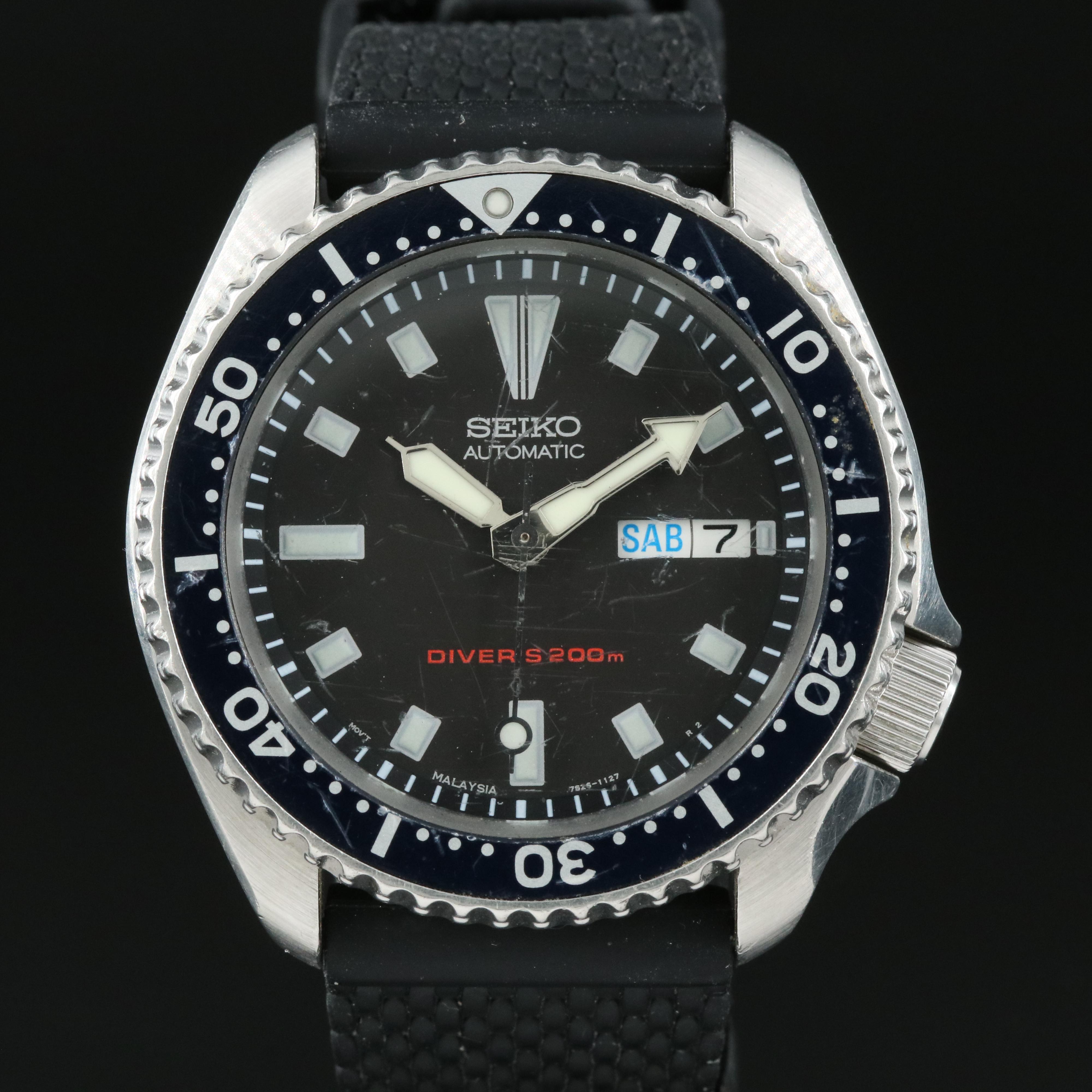 Seiko Scuba Diver's 200M Automatic Day-Date Watch