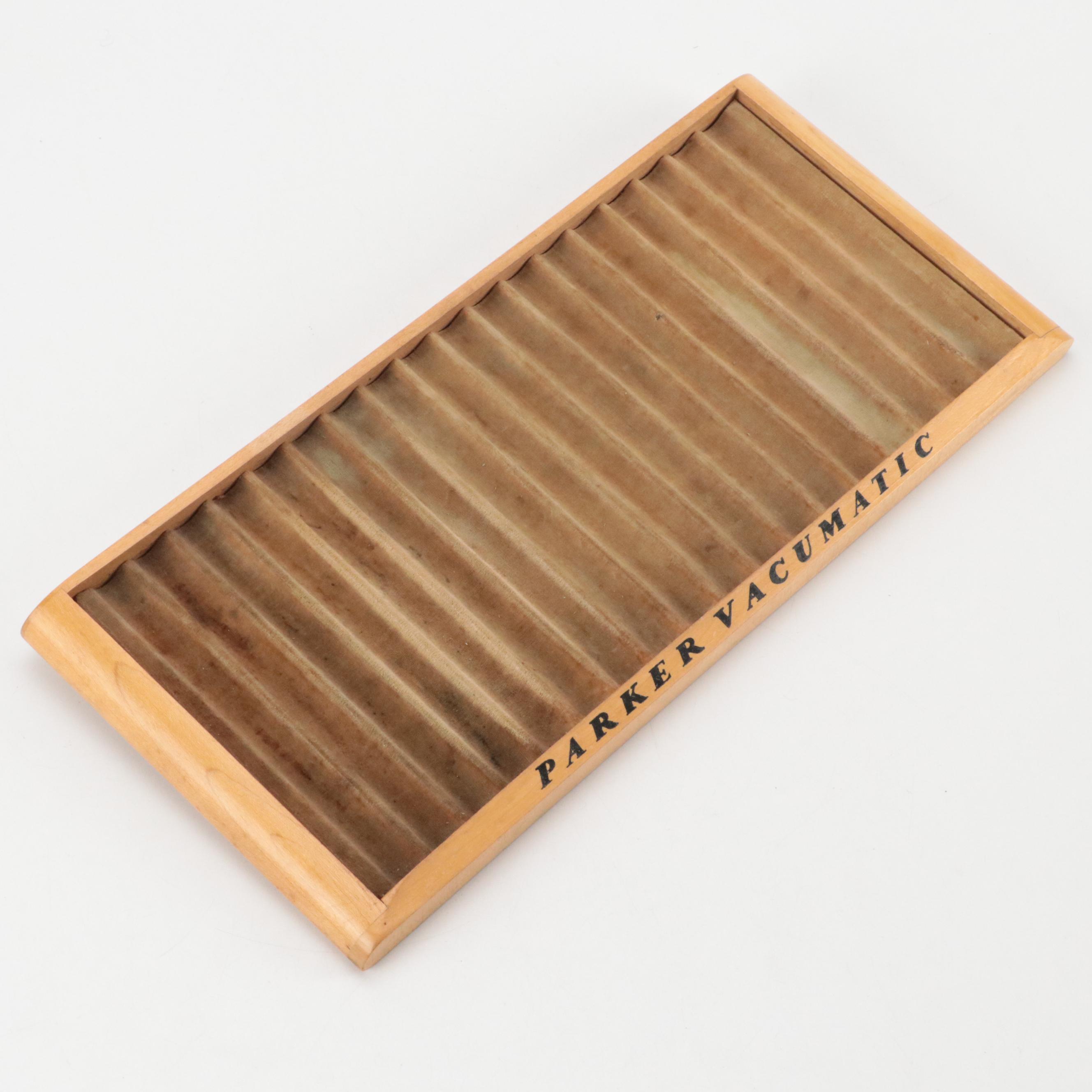 Parker Vacumatic no. 395 Wooden Pen Display, Mid-20th Century