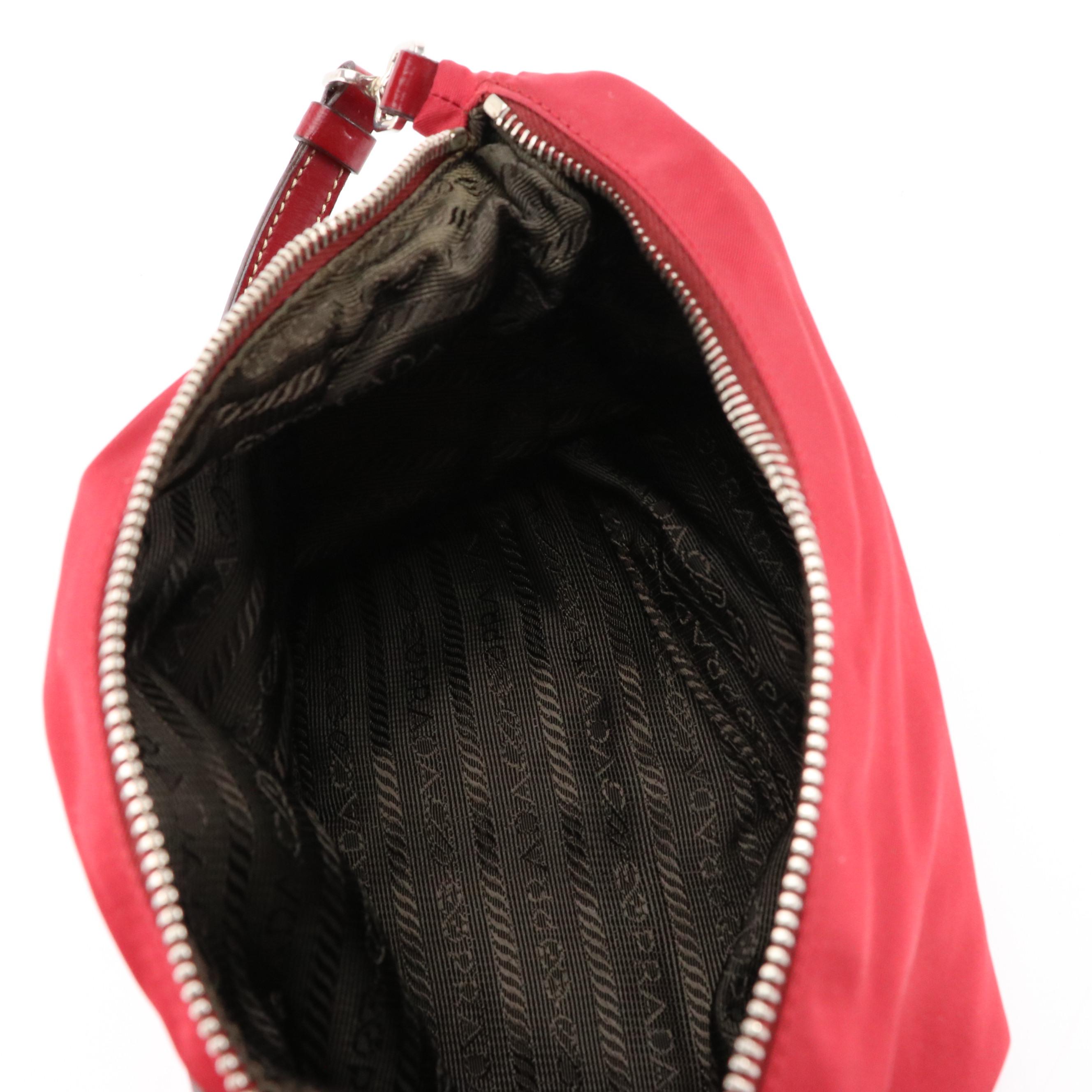Prada Mini Tessuto Sport Shoudler Bag in Red Nylon