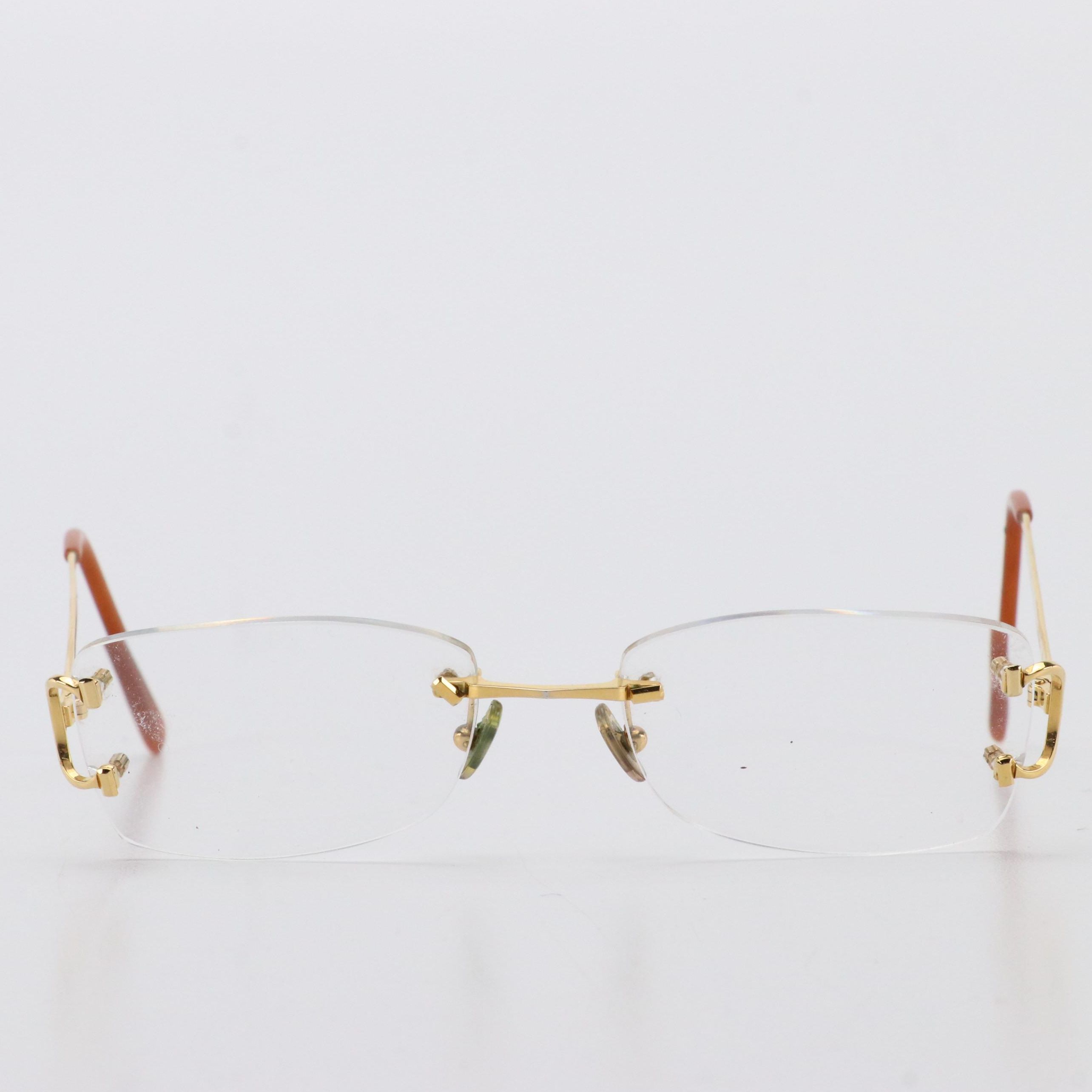 Cartier C Décor Rimless Prescription Eyeglasses with Case