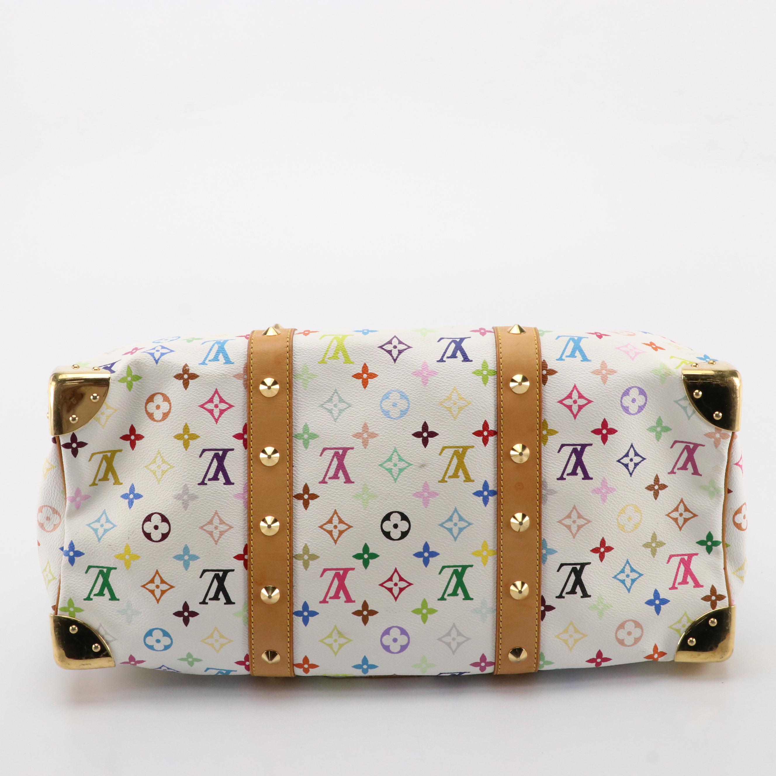 Louis Vuitton x Takashi Murakami Monogram Multicolor Keepall 45 Boston Bag