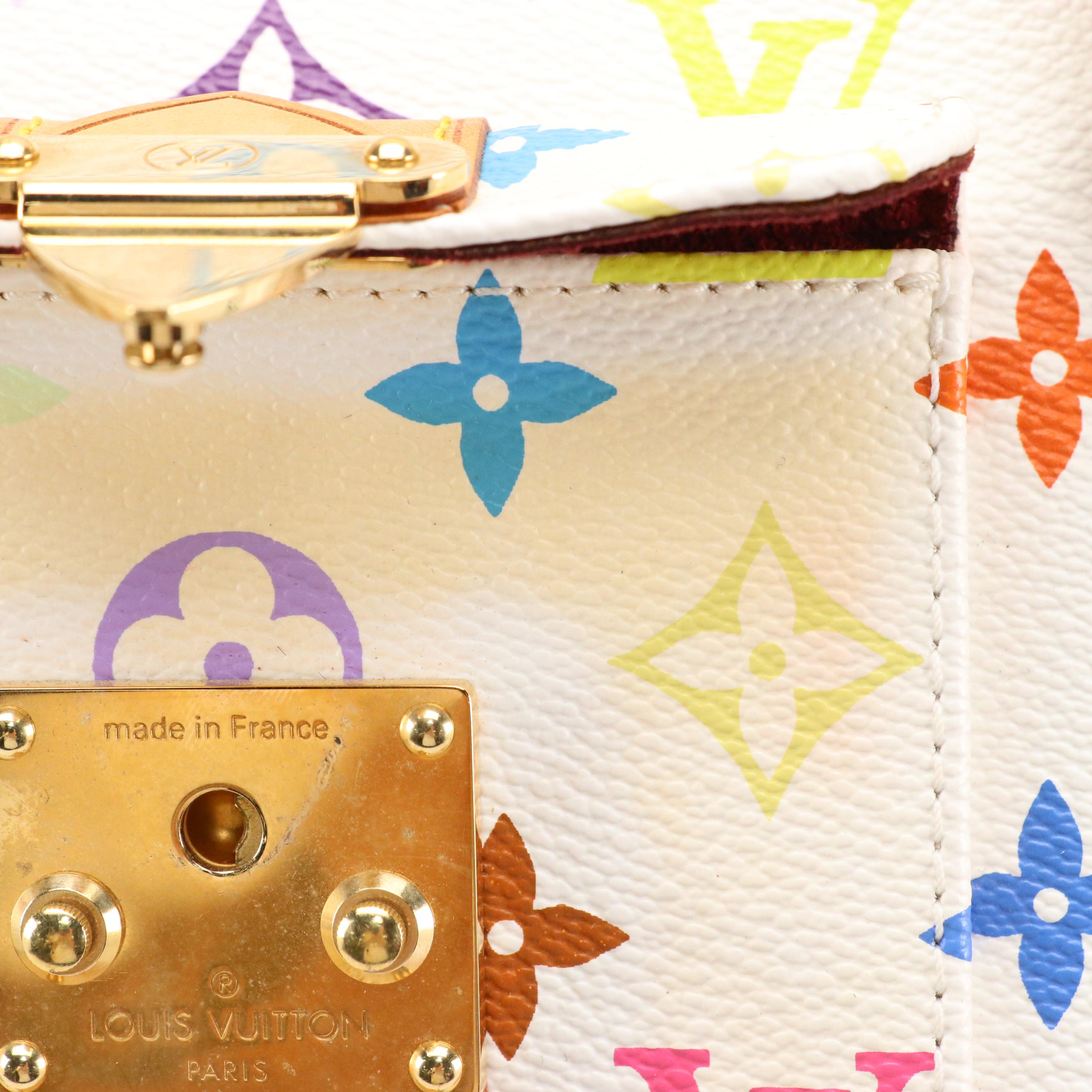 Louis Vuitton x Takashi Murakami Monogram Multicolor Keepall 45 Boston Bag