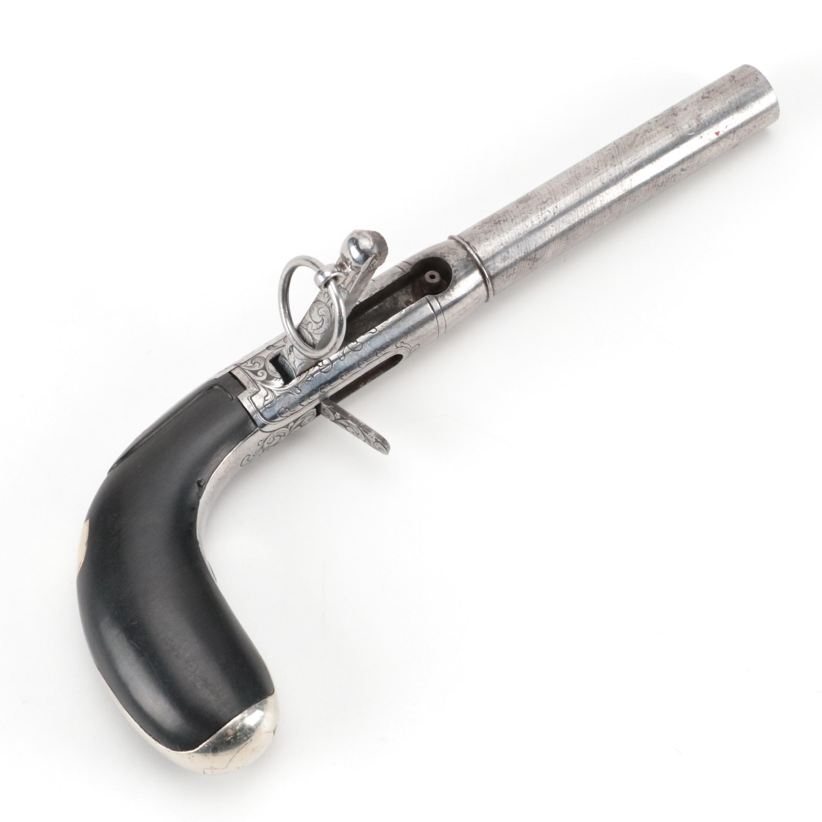 J. Tarratt of London Single Shot Cap and Ball Pistol, Circa 1840