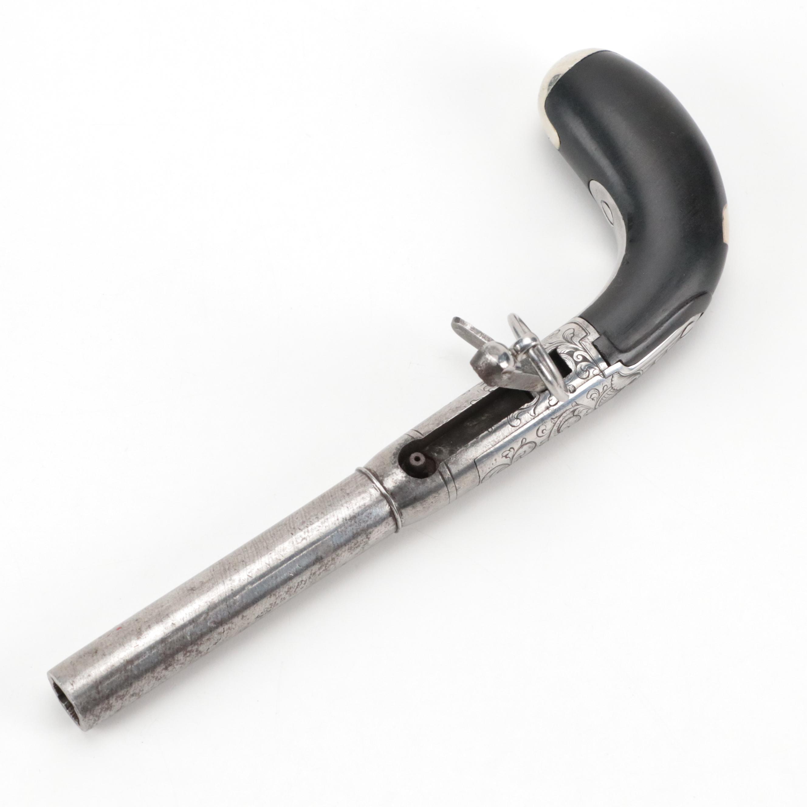 J. Tarratt of London Single Shot Cap and Ball Pistol, Circa 1840