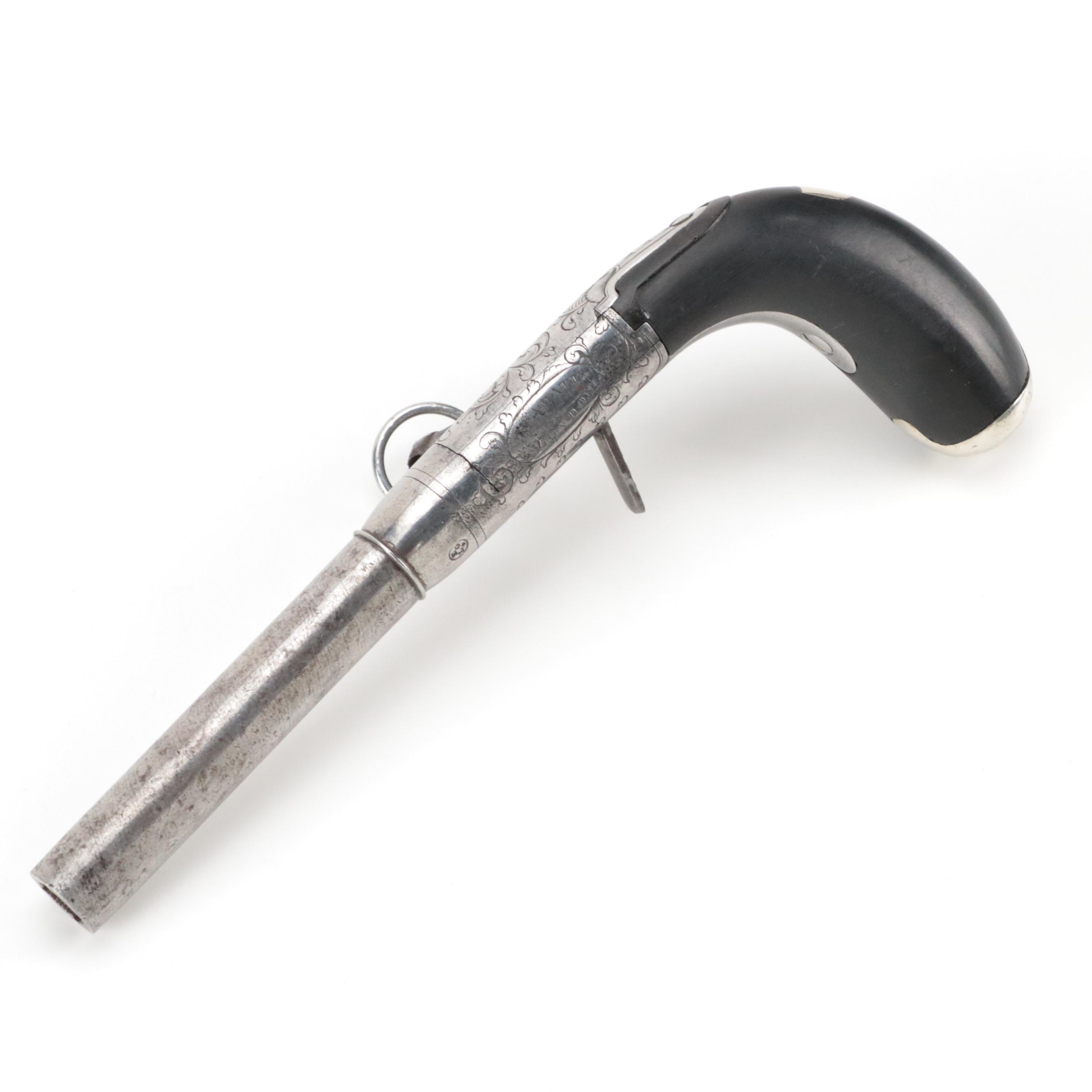 J. Tarratt of London Single Shot Cap and Ball Pistol, Circa 1840