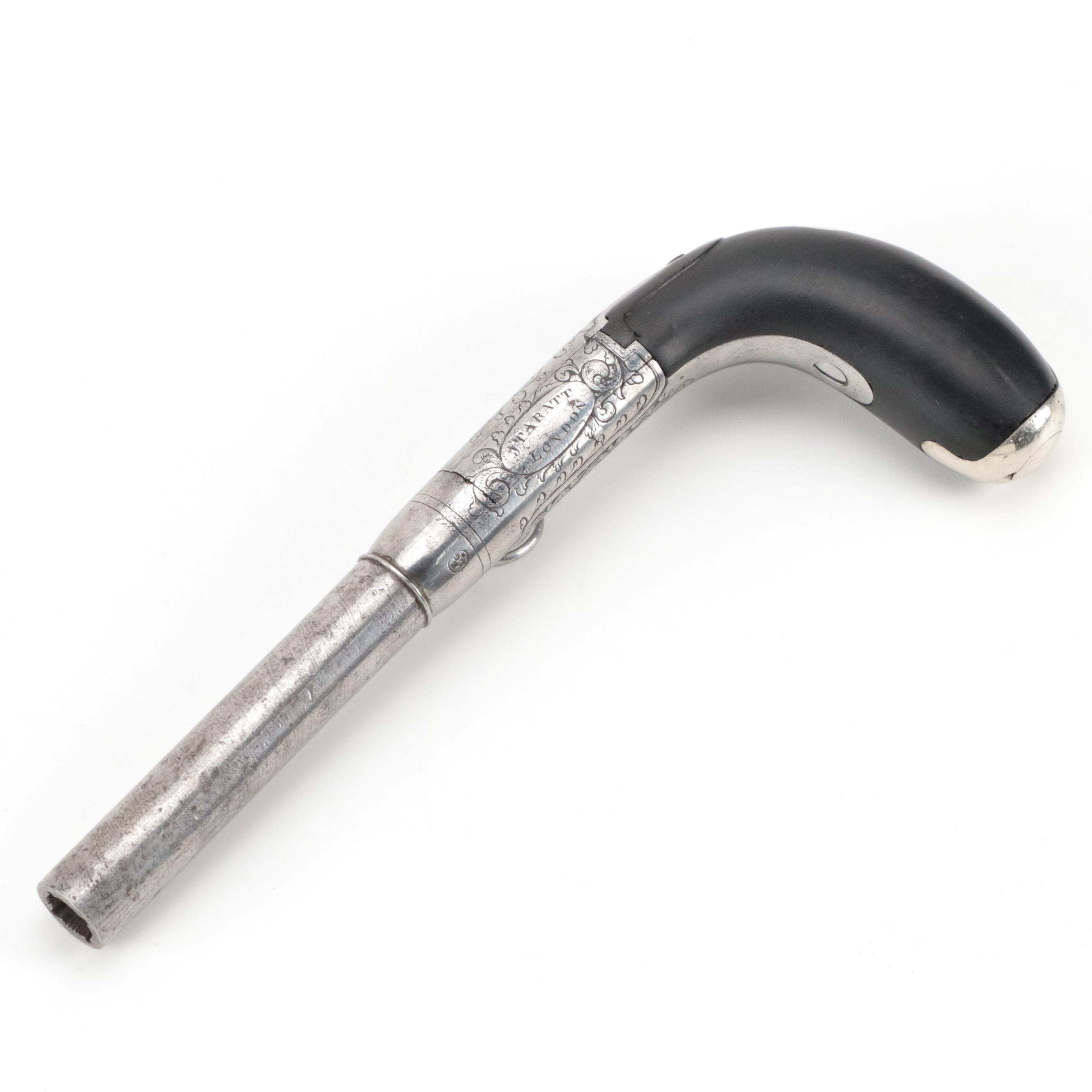 J. Tarratt of London Single Shot Cap and Ball Pistol, Circa 1840