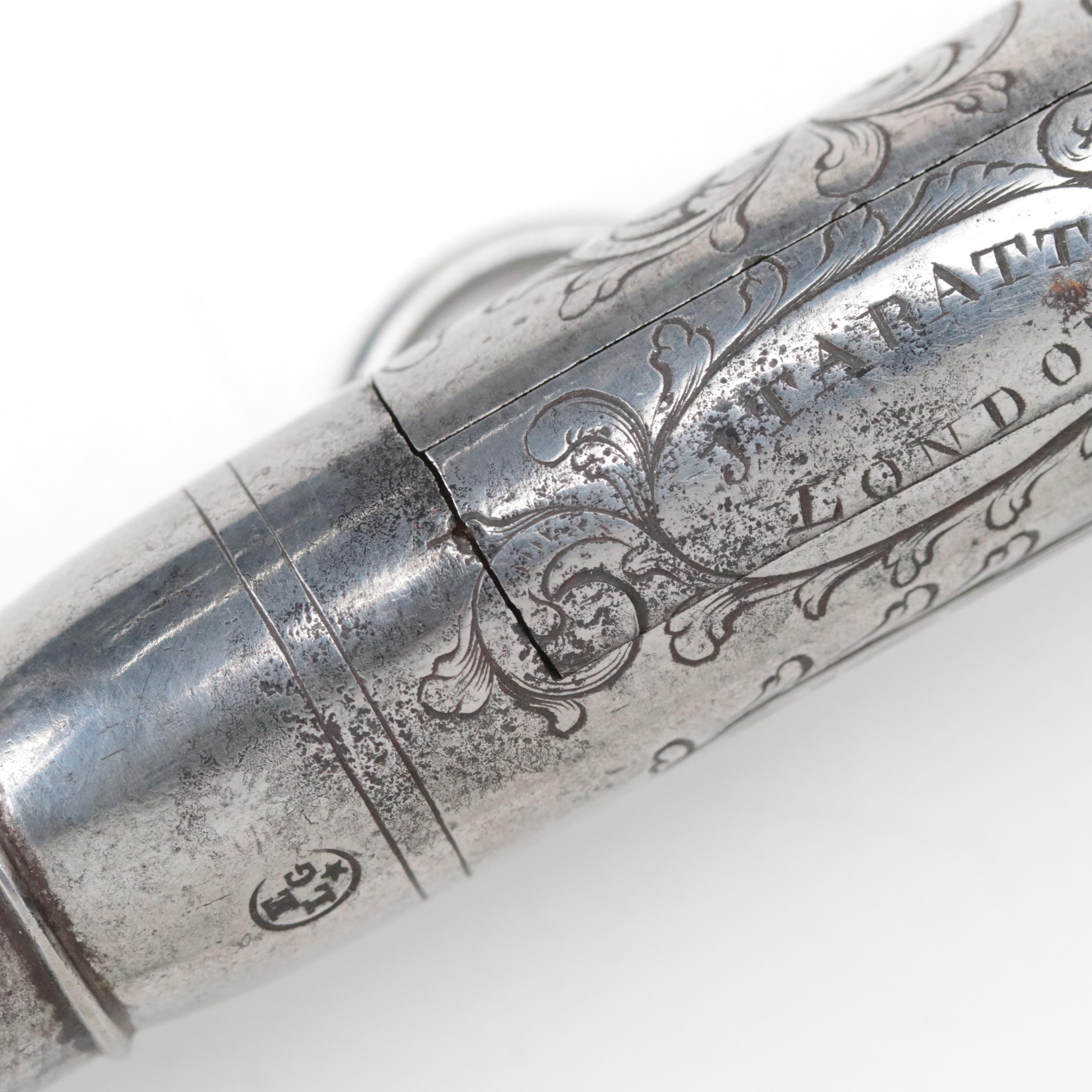 J. Tarratt of London Single Shot Cap and Ball Pistol, Circa 1840