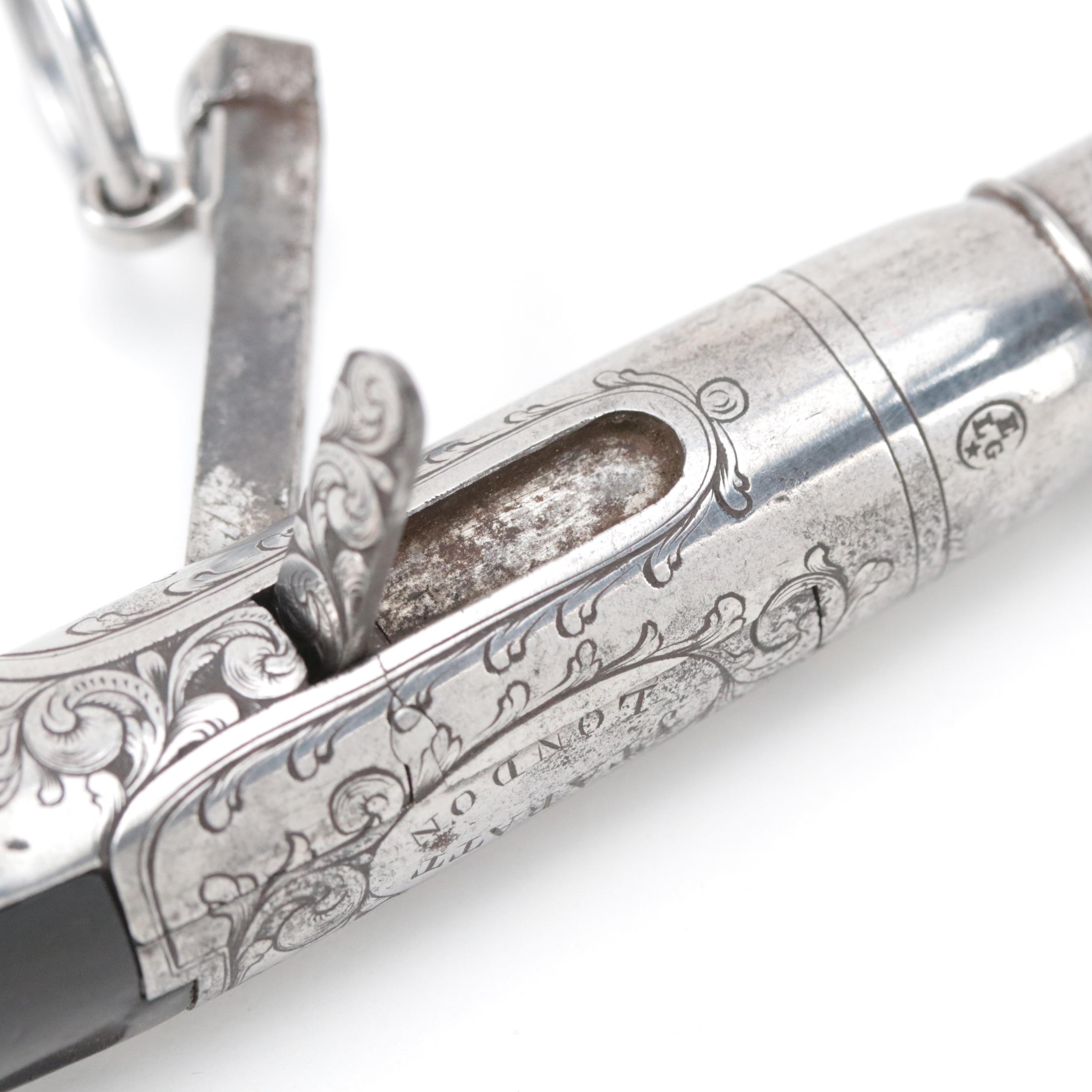 J. Tarratt of London Single Shot Cap and Ball Pistol, Circa 1840