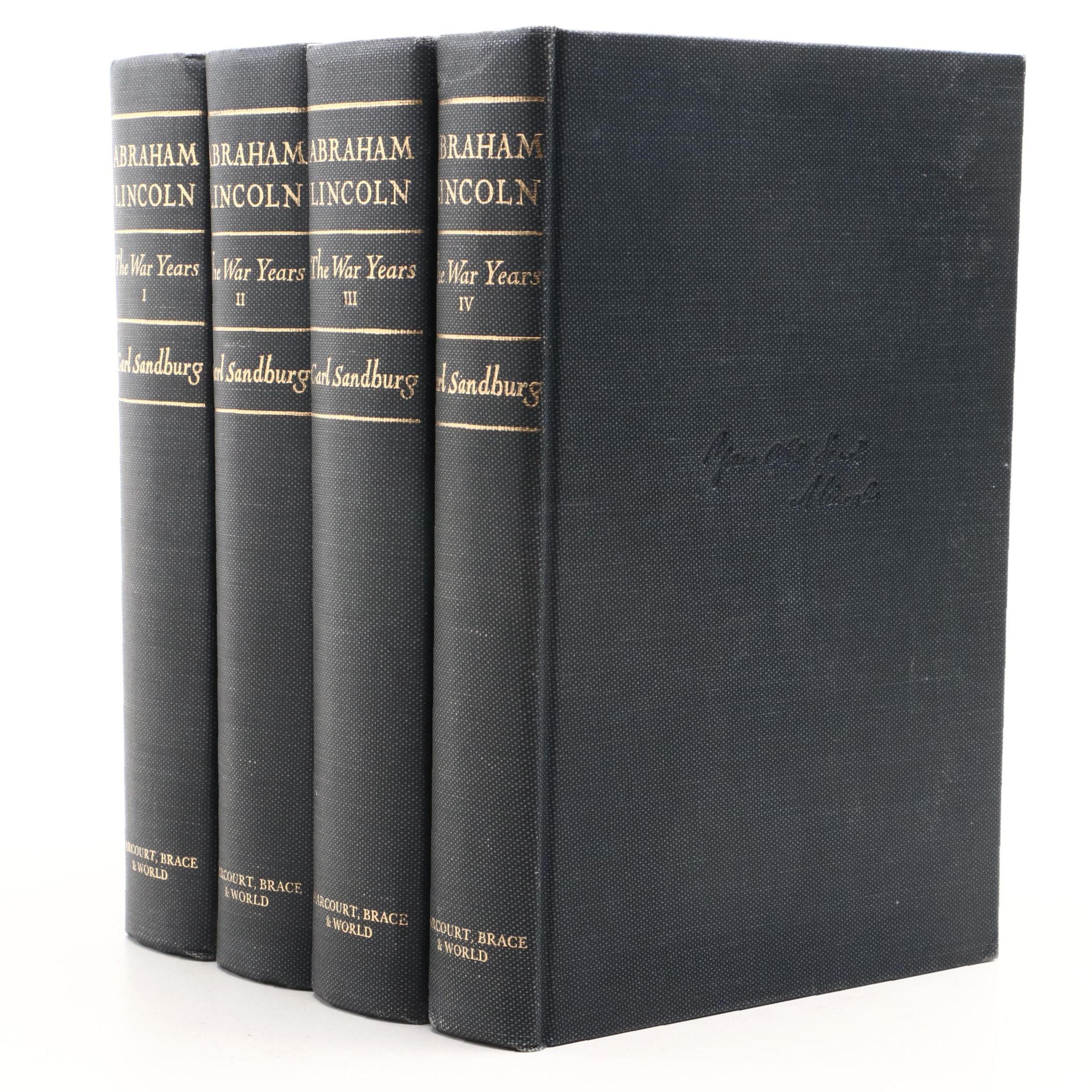 Book Club Edition "Abraham Lincoln: The War Years" by Carl Sandburg, 1967