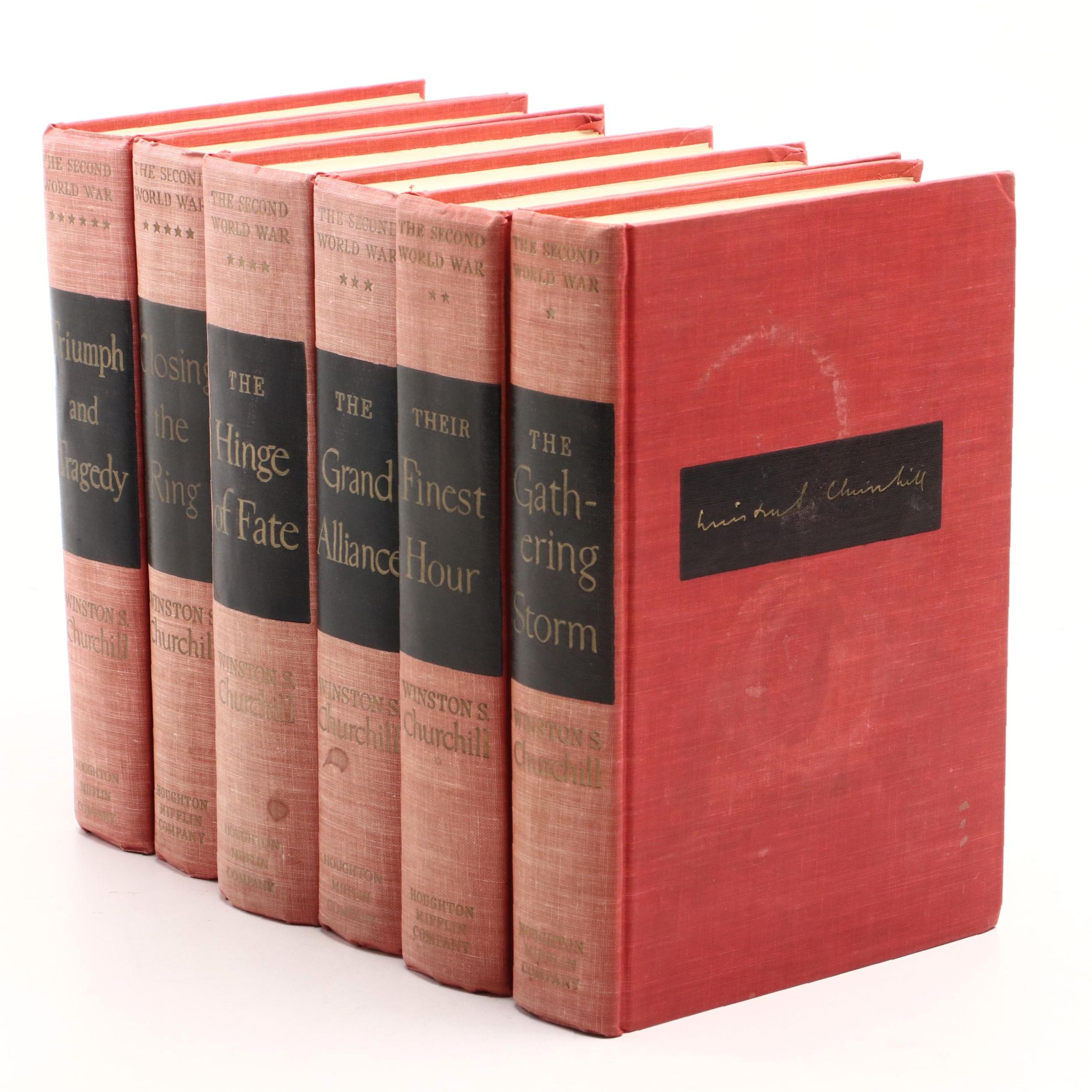Book Club Edition "The Second World War" Complete Set by Winston S. Churchill