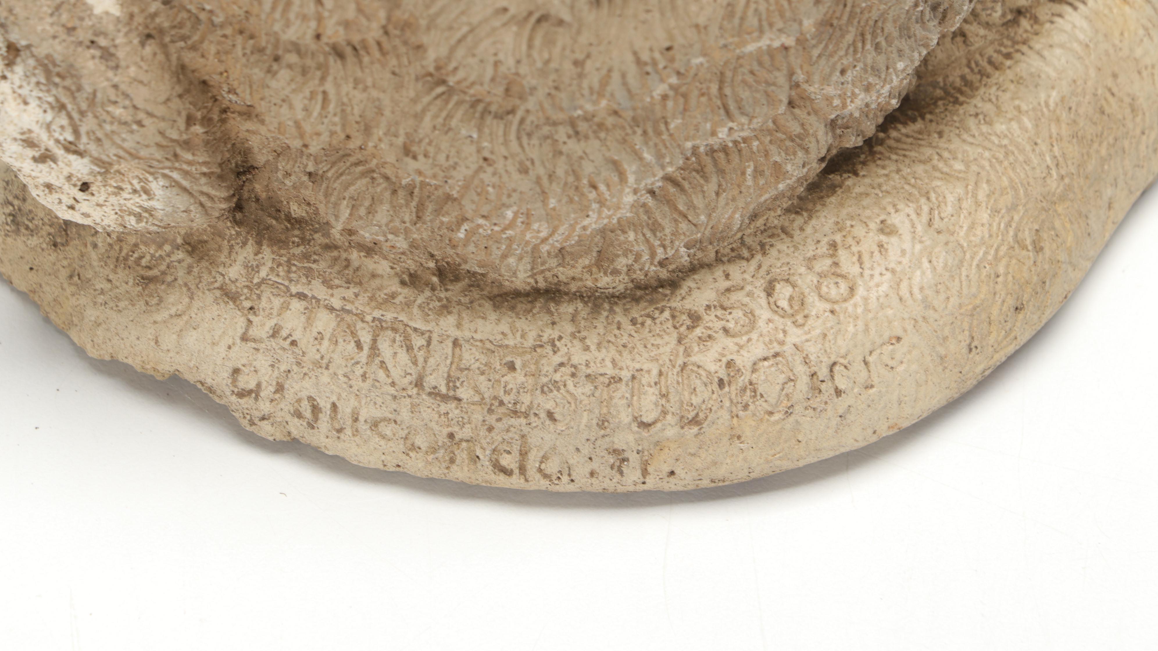 Cast Stone Wood Nymph, Rabbit, and Birds Garden Statues with Garden Stone