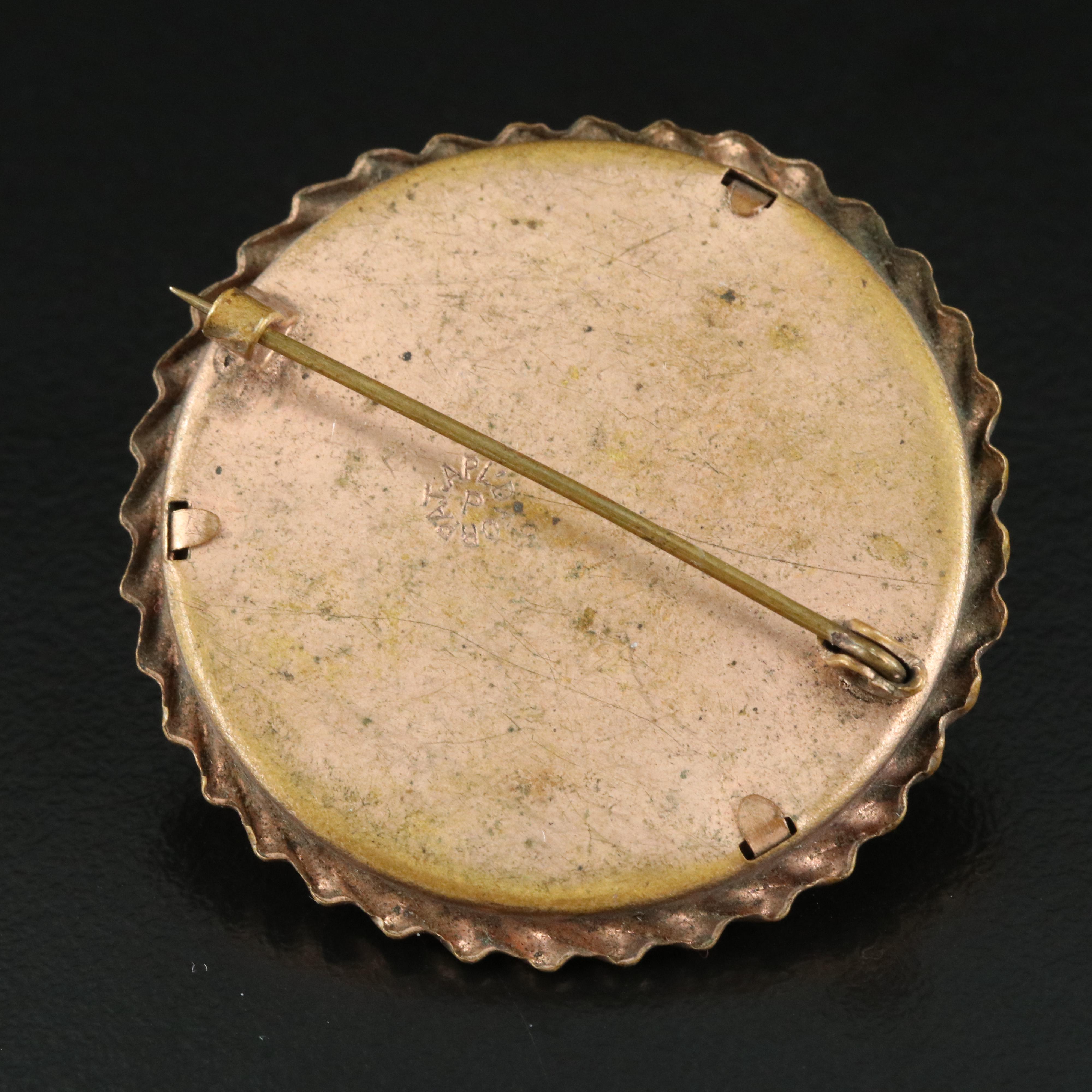 Antique Portrait Brooch with Box