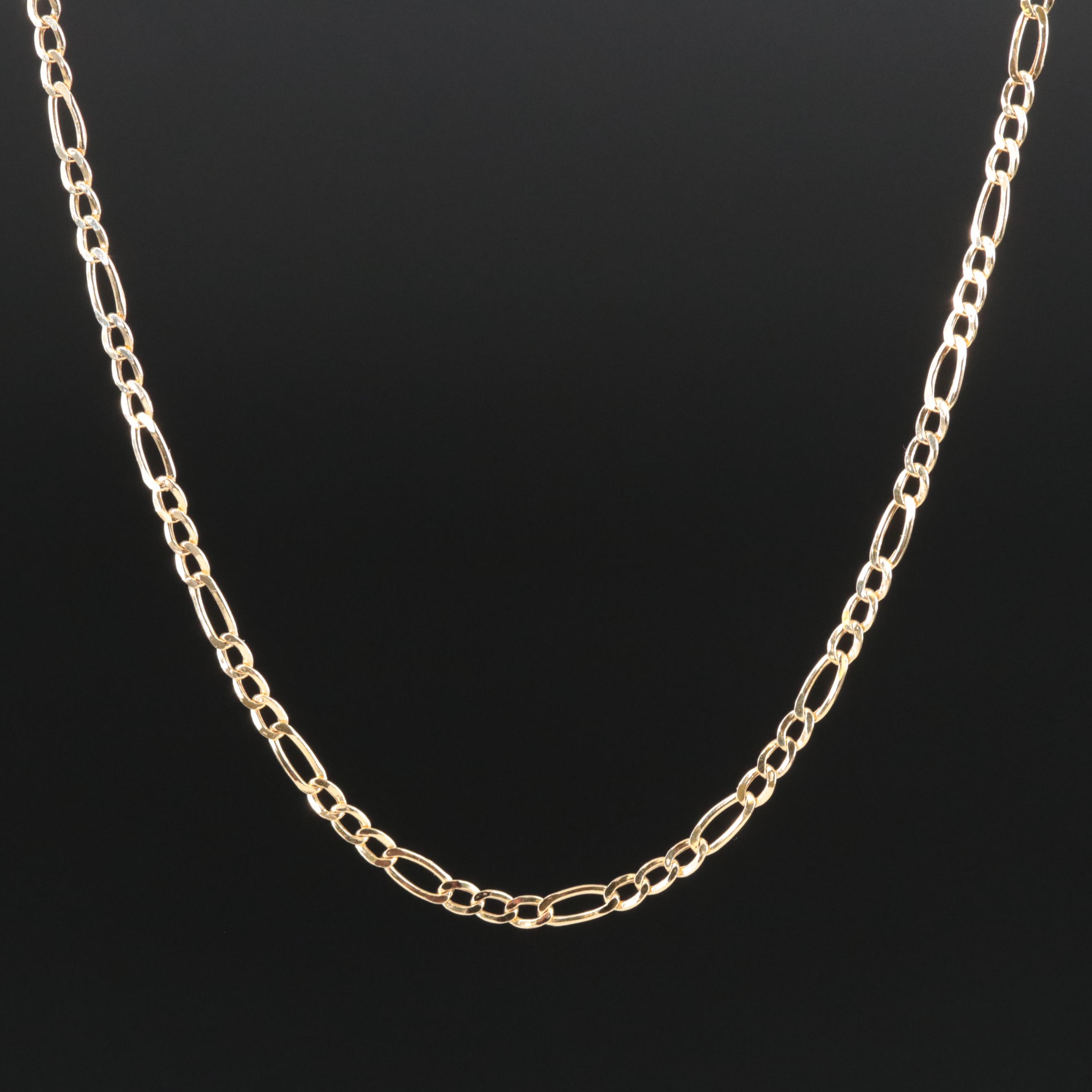 14K Figaro Chain Necklace
