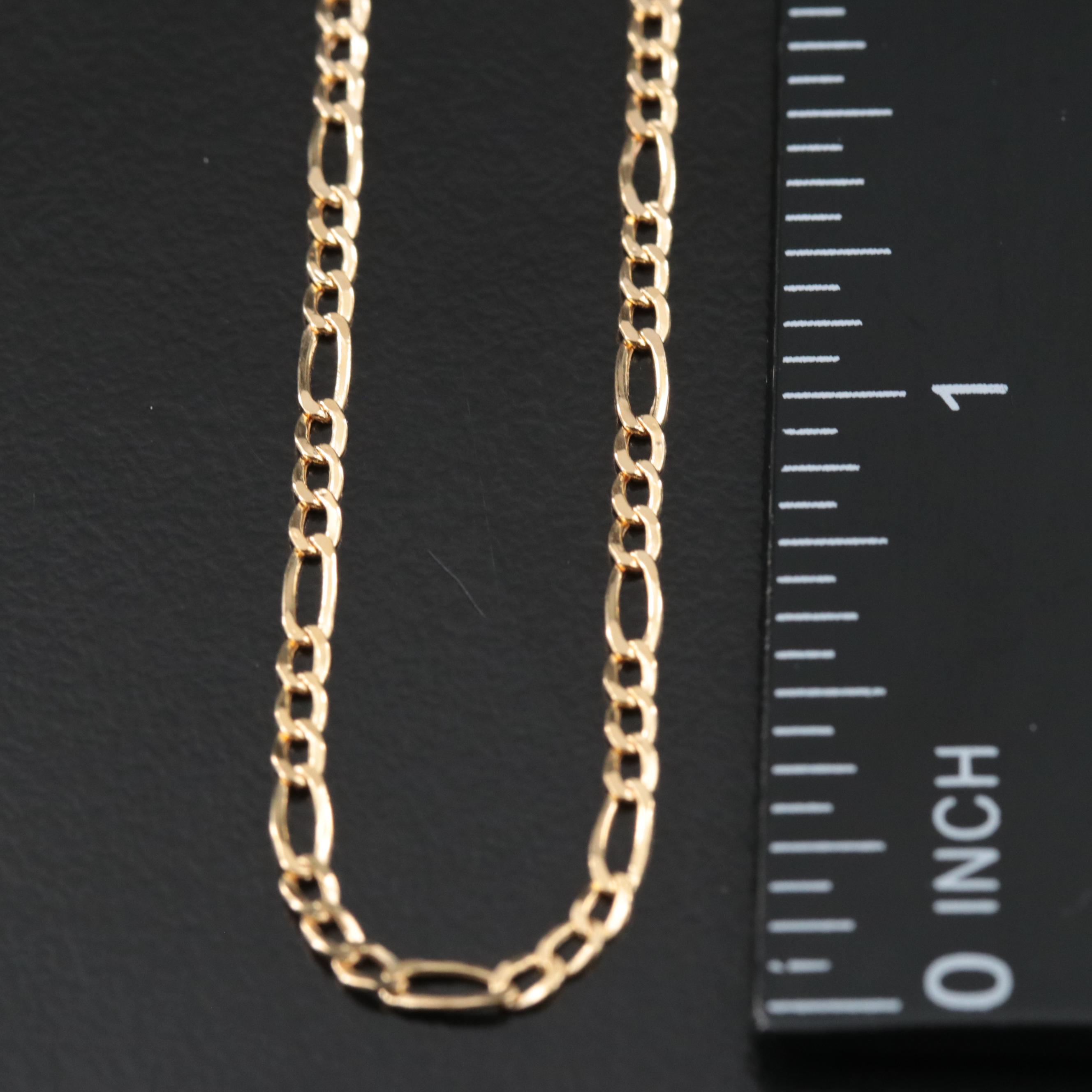 14K Figaro Chain Necklace