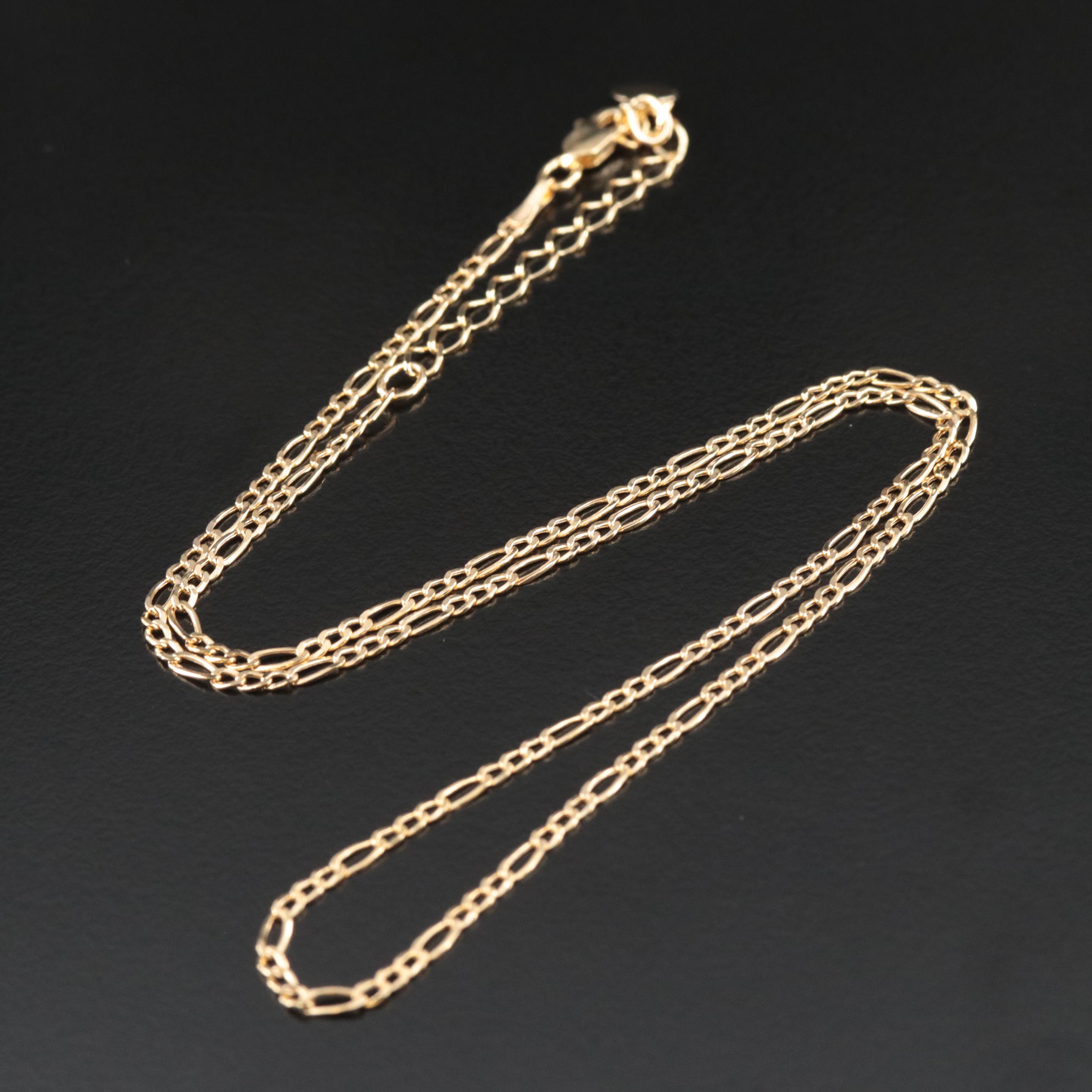 14K Figaro Chain Necklace