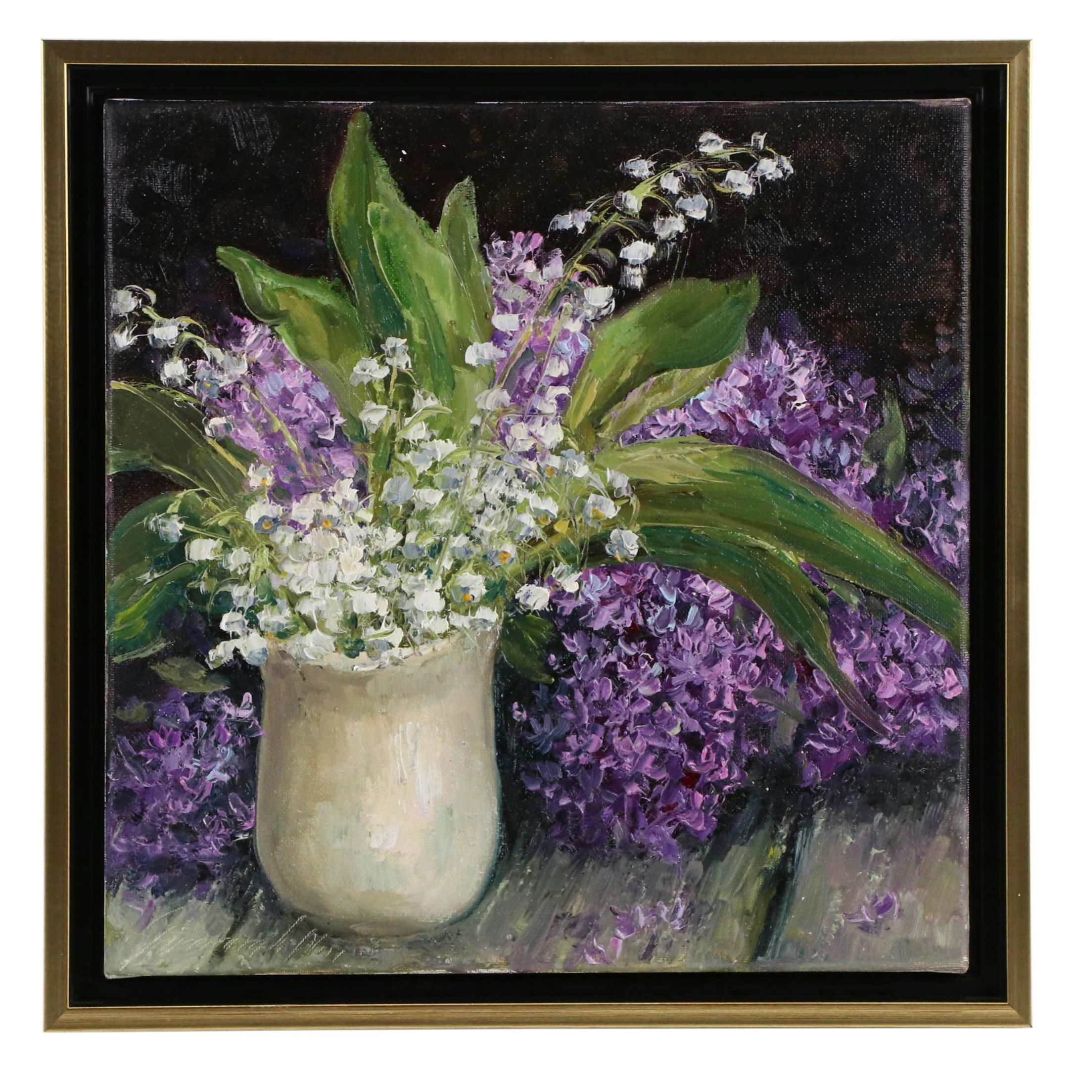 Garncarek Aleksander Oil Still Life "Konwalie," 2024