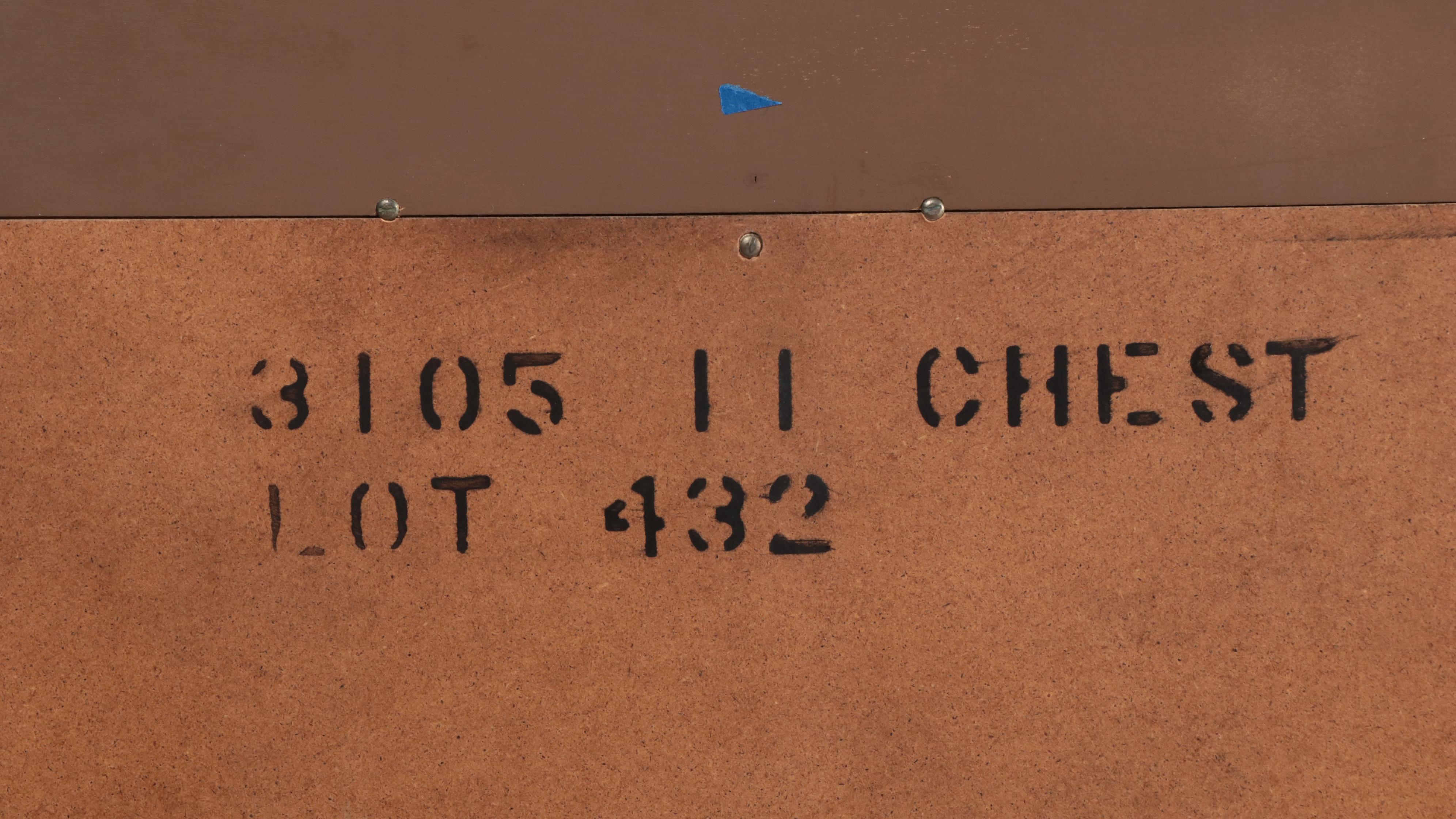 American of Martinsville Mid Century Modern Caned Door and Walnut Armoire, 1970s