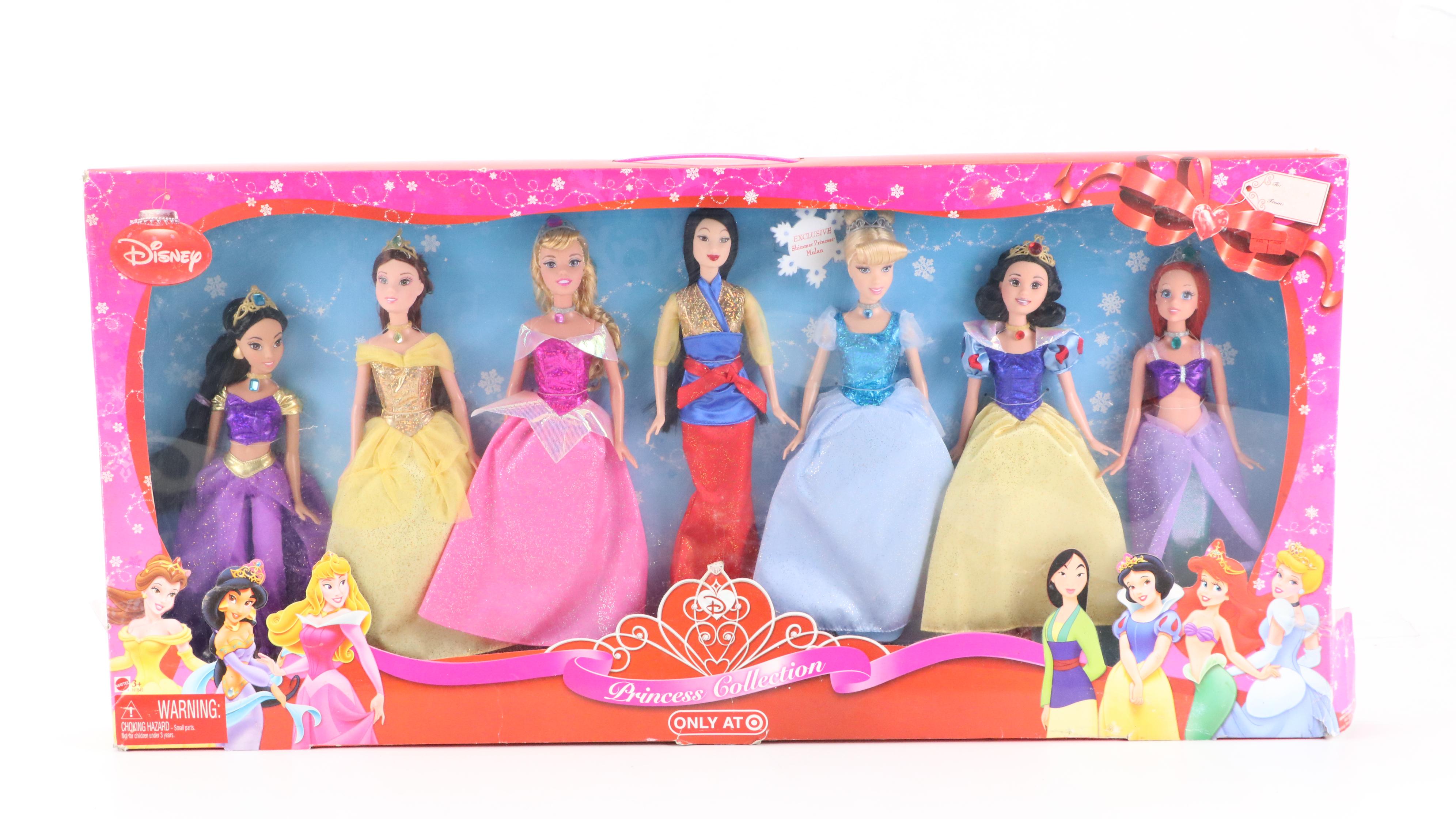 Barbie "Fashionistas" and Disney "Princess Collection" Boxed Set Dolls