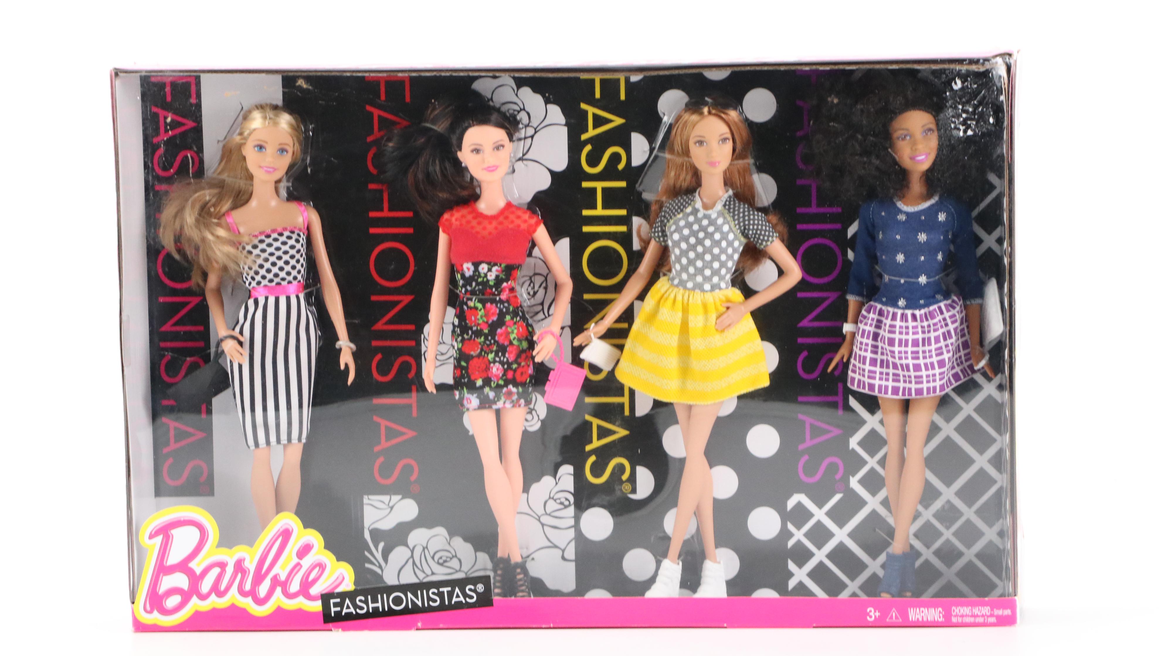 Barbie "Fashionistas" and Disney "Princess Collection" Boxed Set Dolls