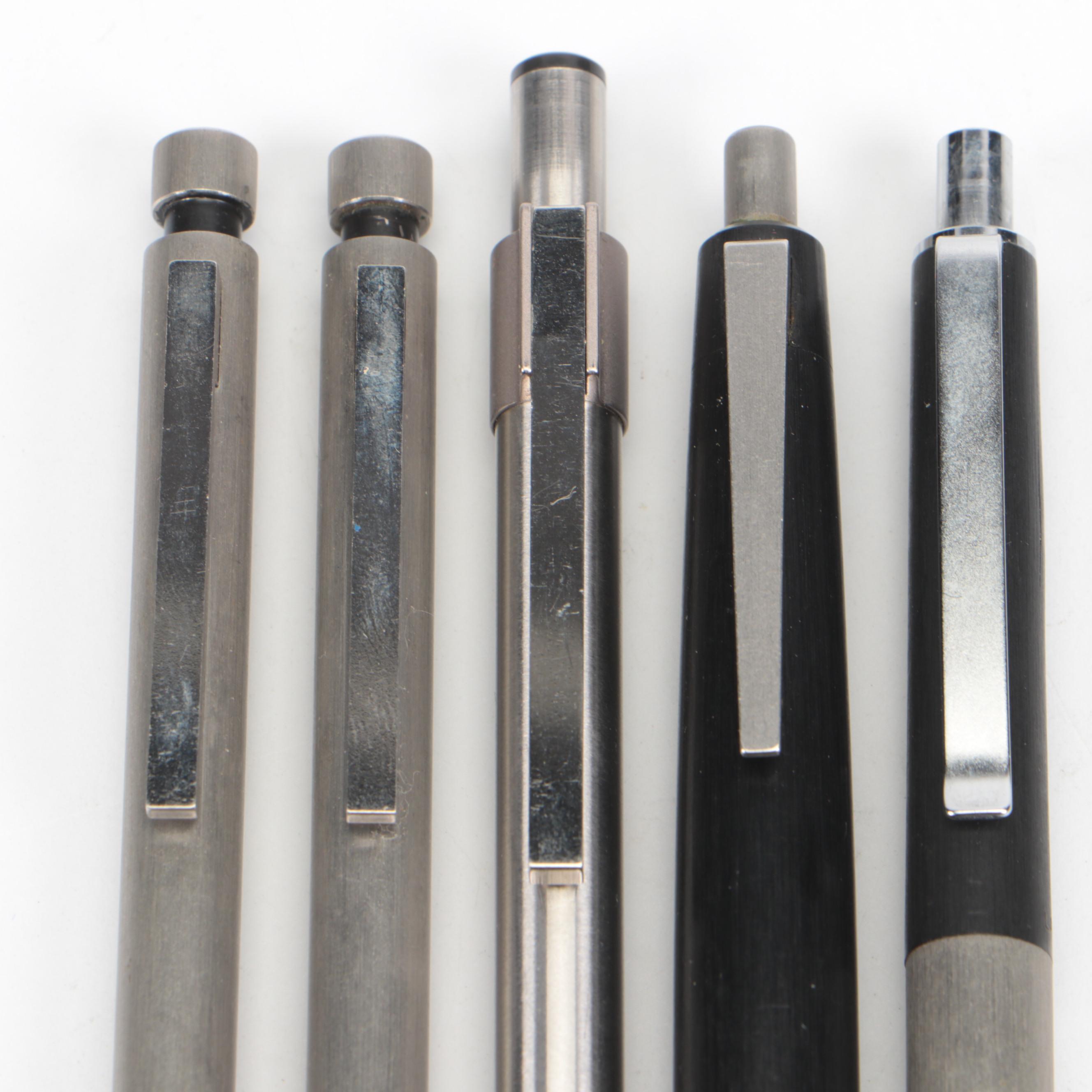 Lamy 250 Brushed Steel Ballpoint Pen with Other Lamy Pens