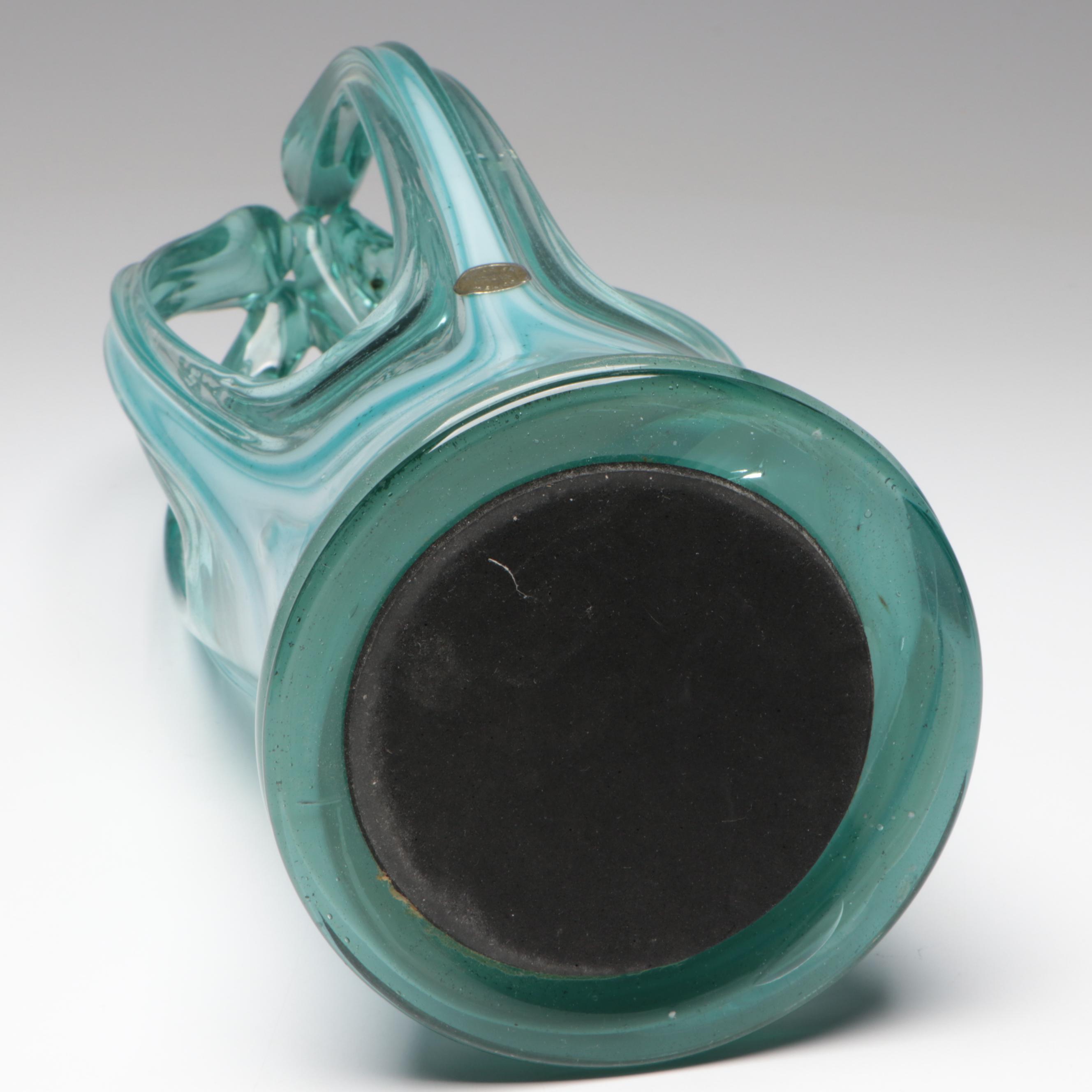 Art Glass Swirl Pattern Sculptural Forms, Natural Form Bowl, and Bird Figurine