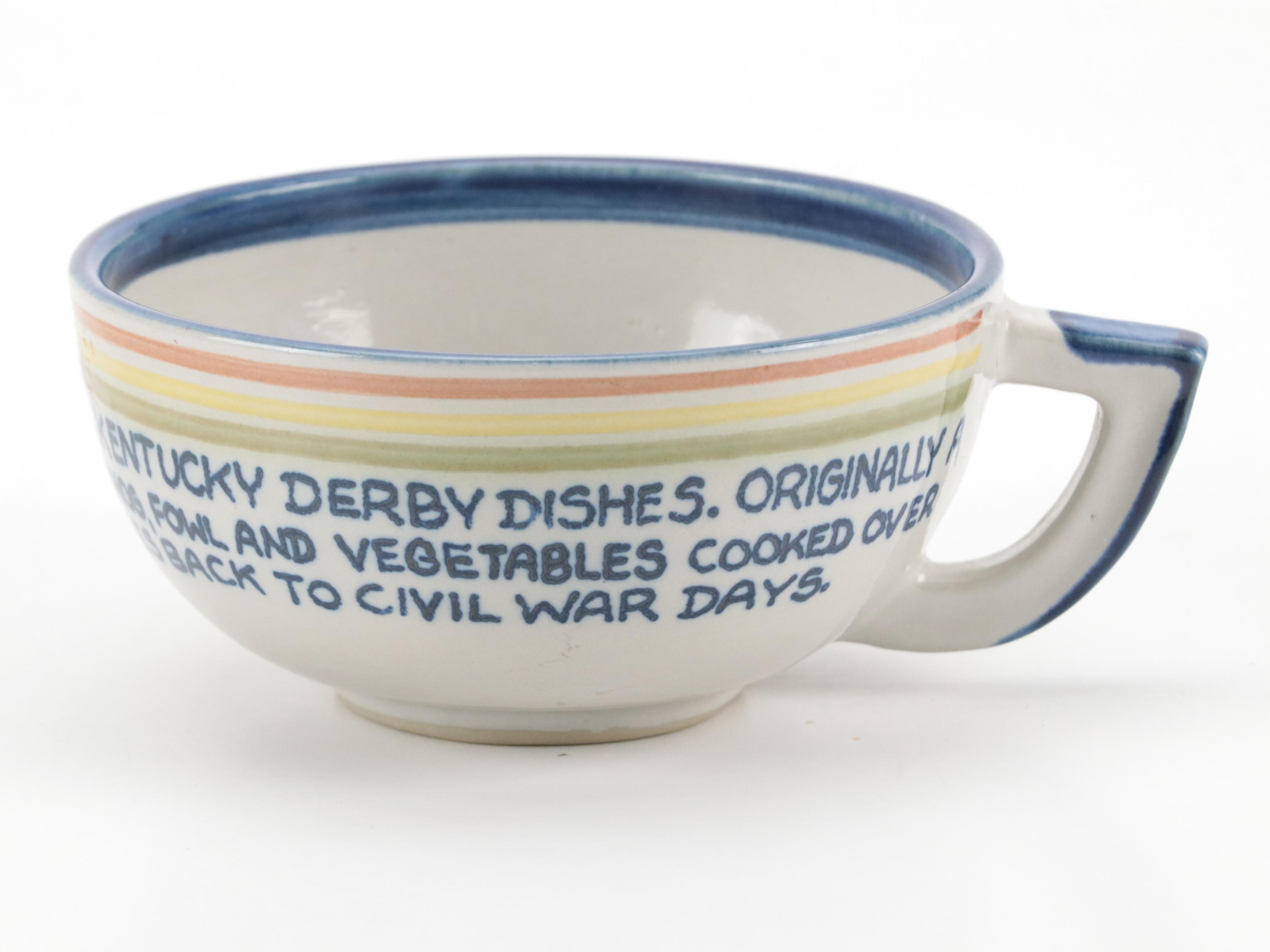 Louisville Stoneware Co. "Kentucky Derby" Ceramic Mugs and Table Accessories