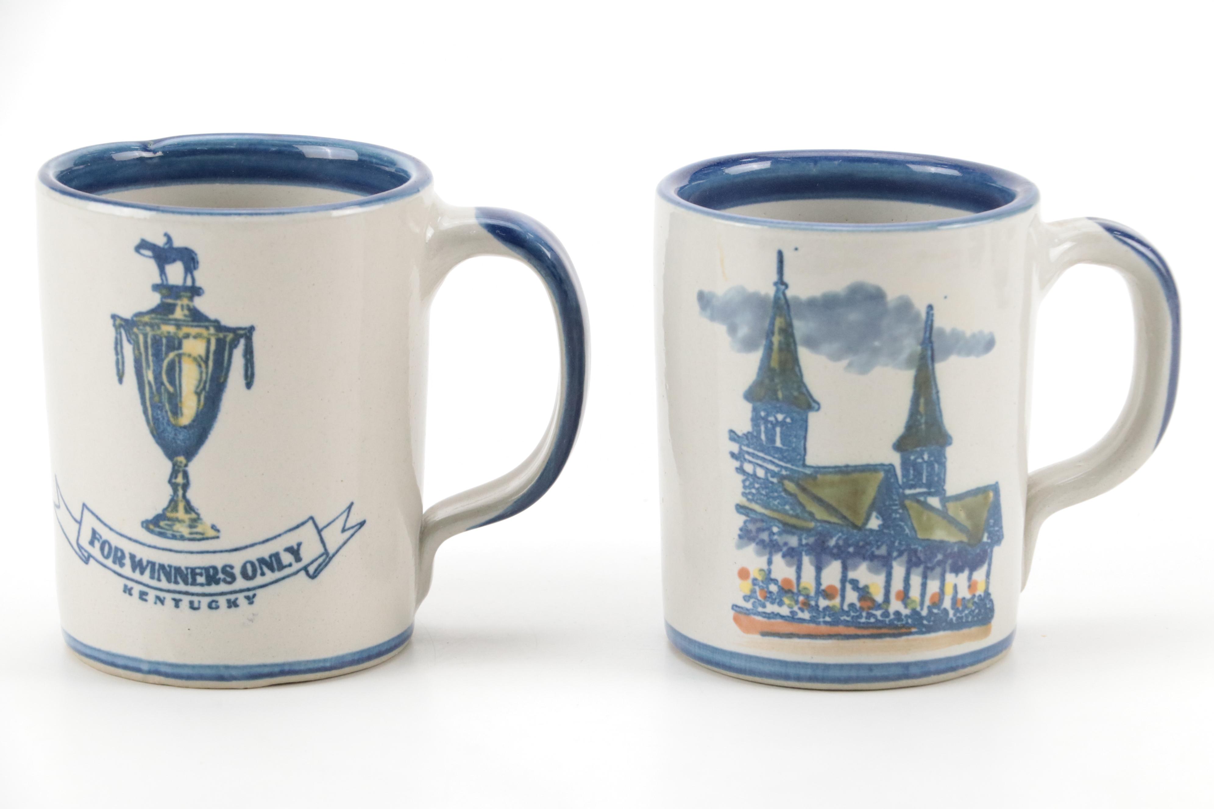 Louisville Stoneware Co. "Kentucky Derby" Ceramic Mugs and Table Accessories