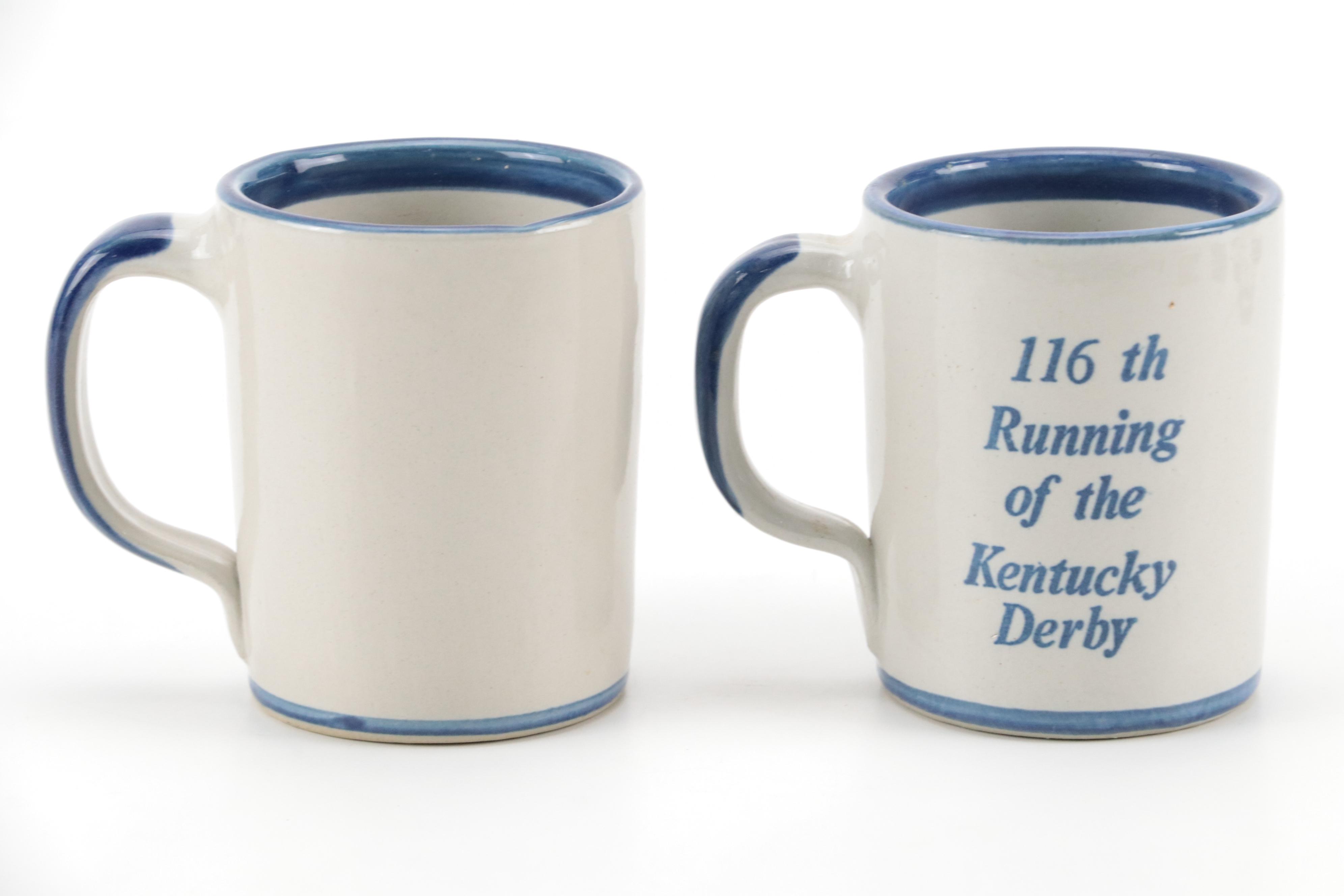 Louisville Stoneware Co. "Kentucky Derby" Ceramic Mugs and Table Accessories