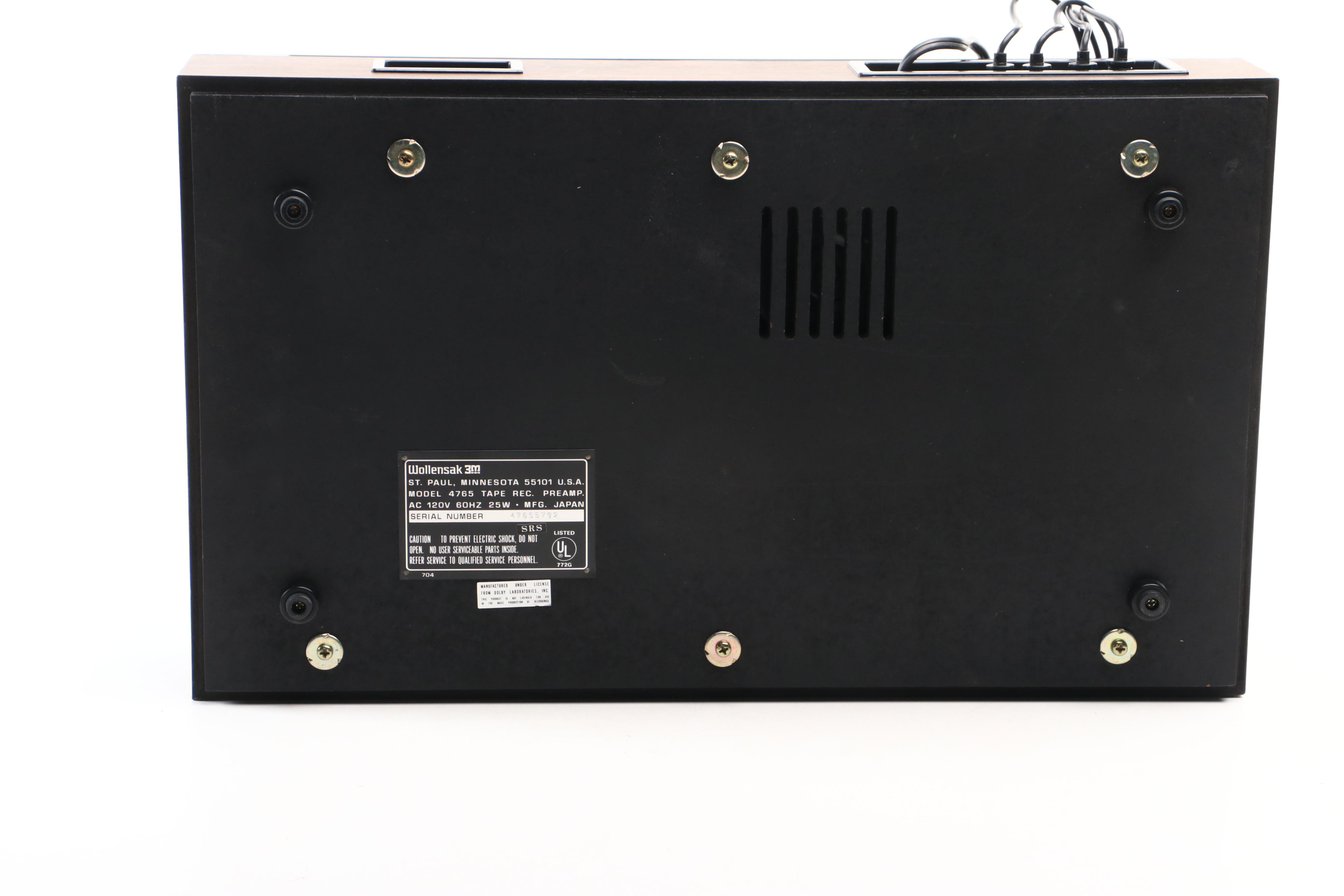 Wollensak 3M 4765 Cassette Deck, 1973