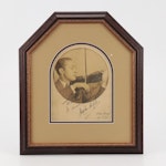 Jascha Heifetz Signed Print in Matted Frame, Early 20th Century